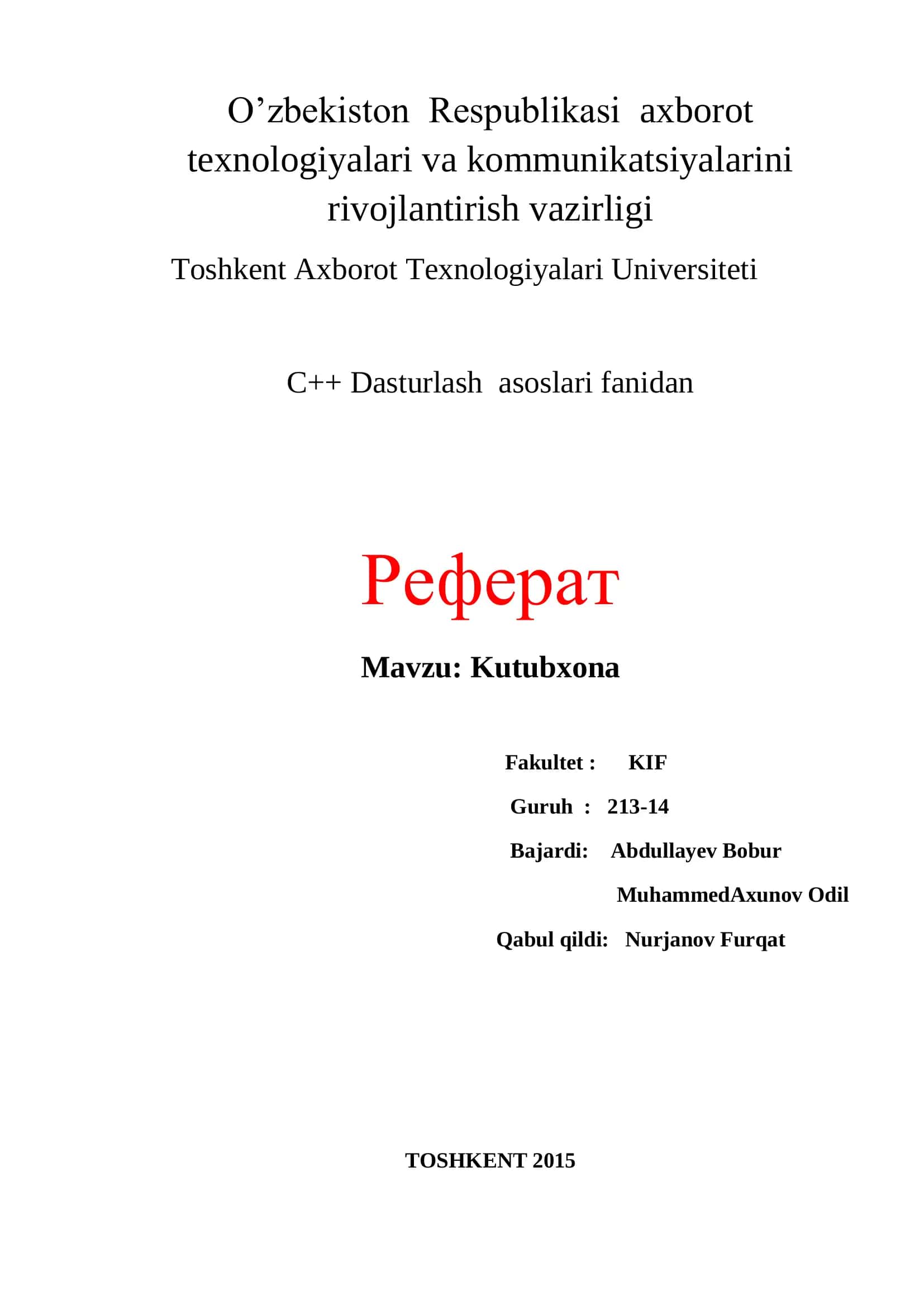 Kutubxona 1