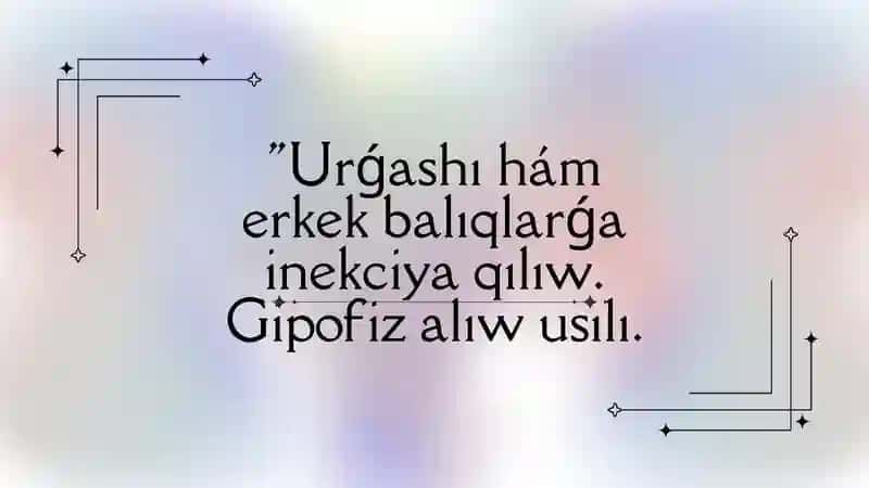 Balıqlarda Gipofiz Gormonal Iskerlik