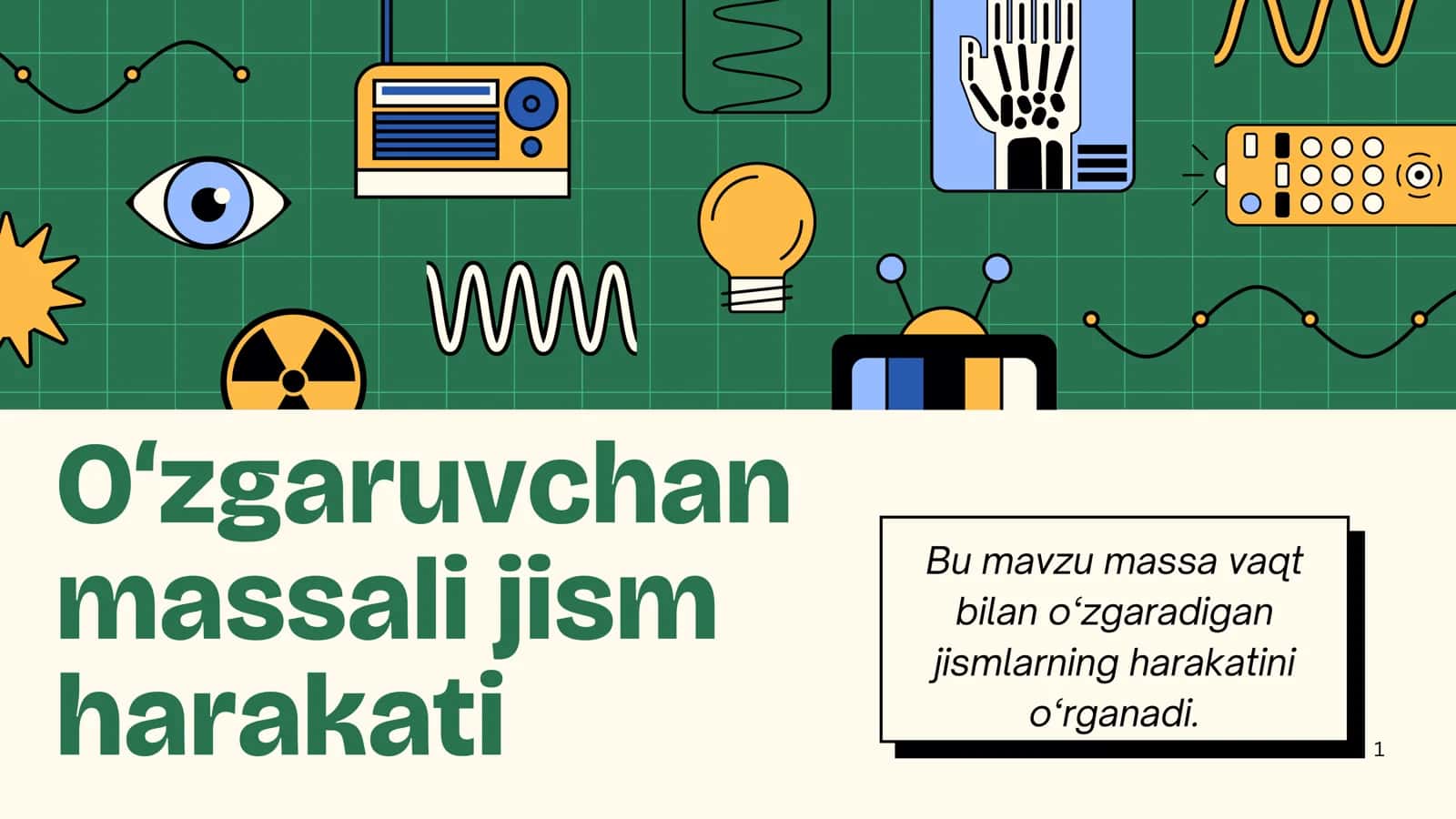 O‘zgaruvchan massali jism harakati 1