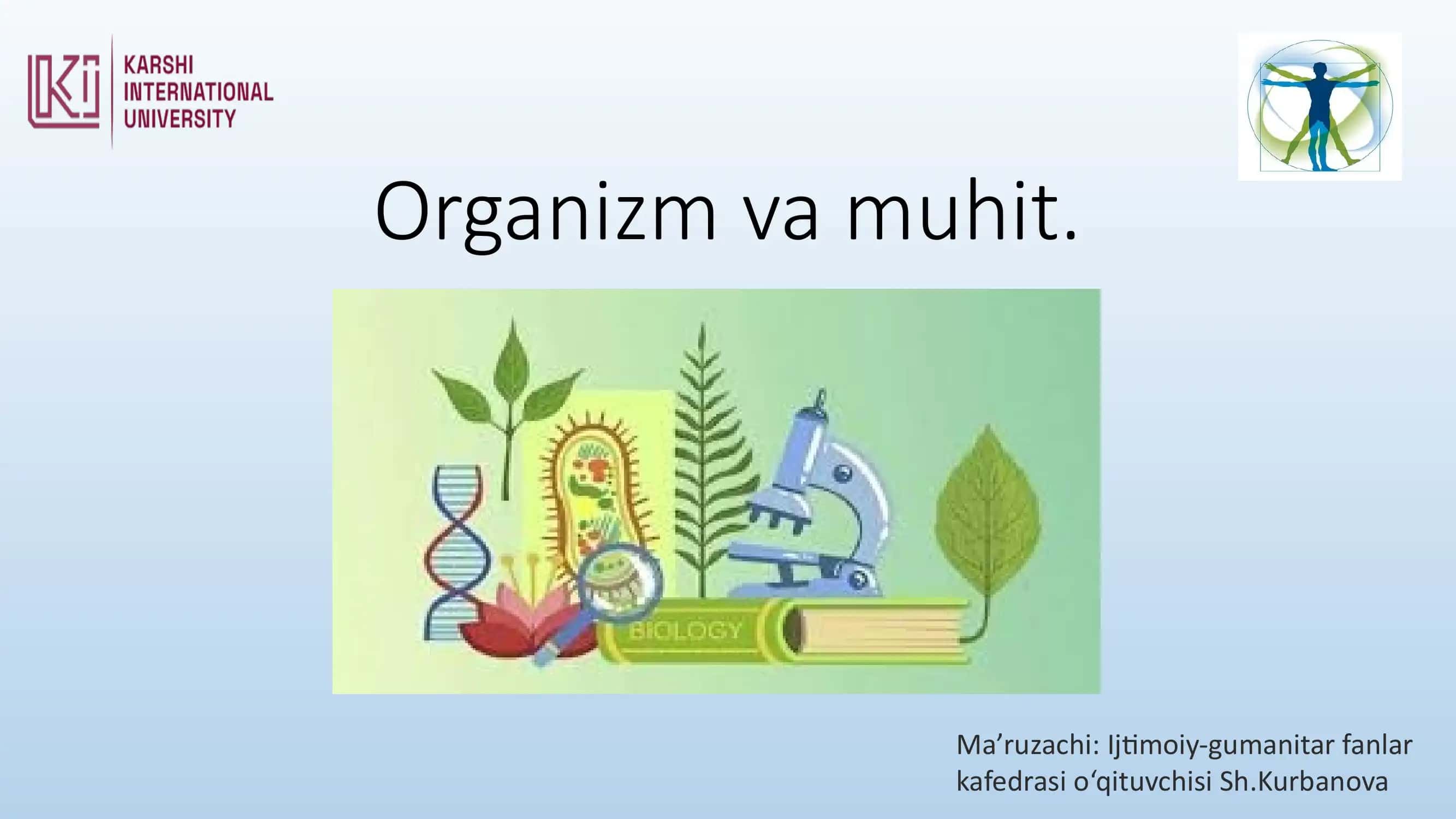 Organizm va muhit 1