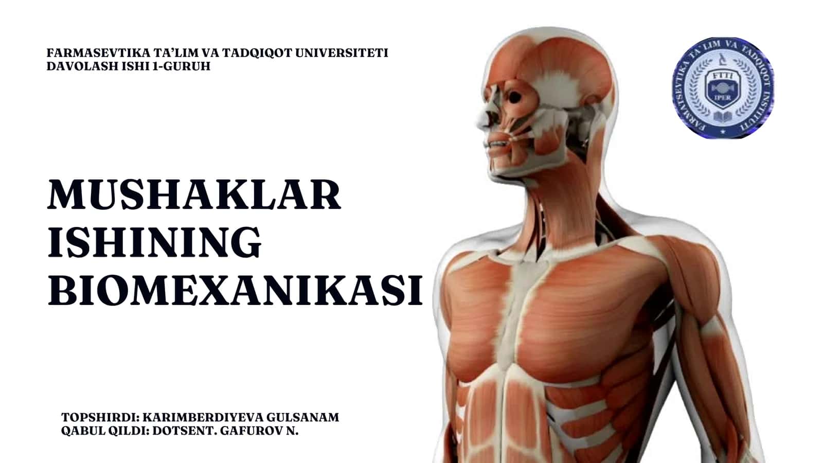 Mushaklar ishining biomexanikasi 1