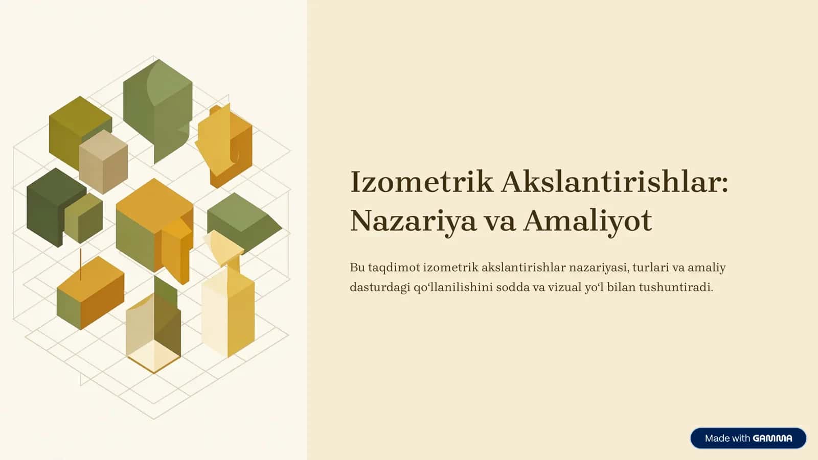 Izometrik Akslantirishlar 1