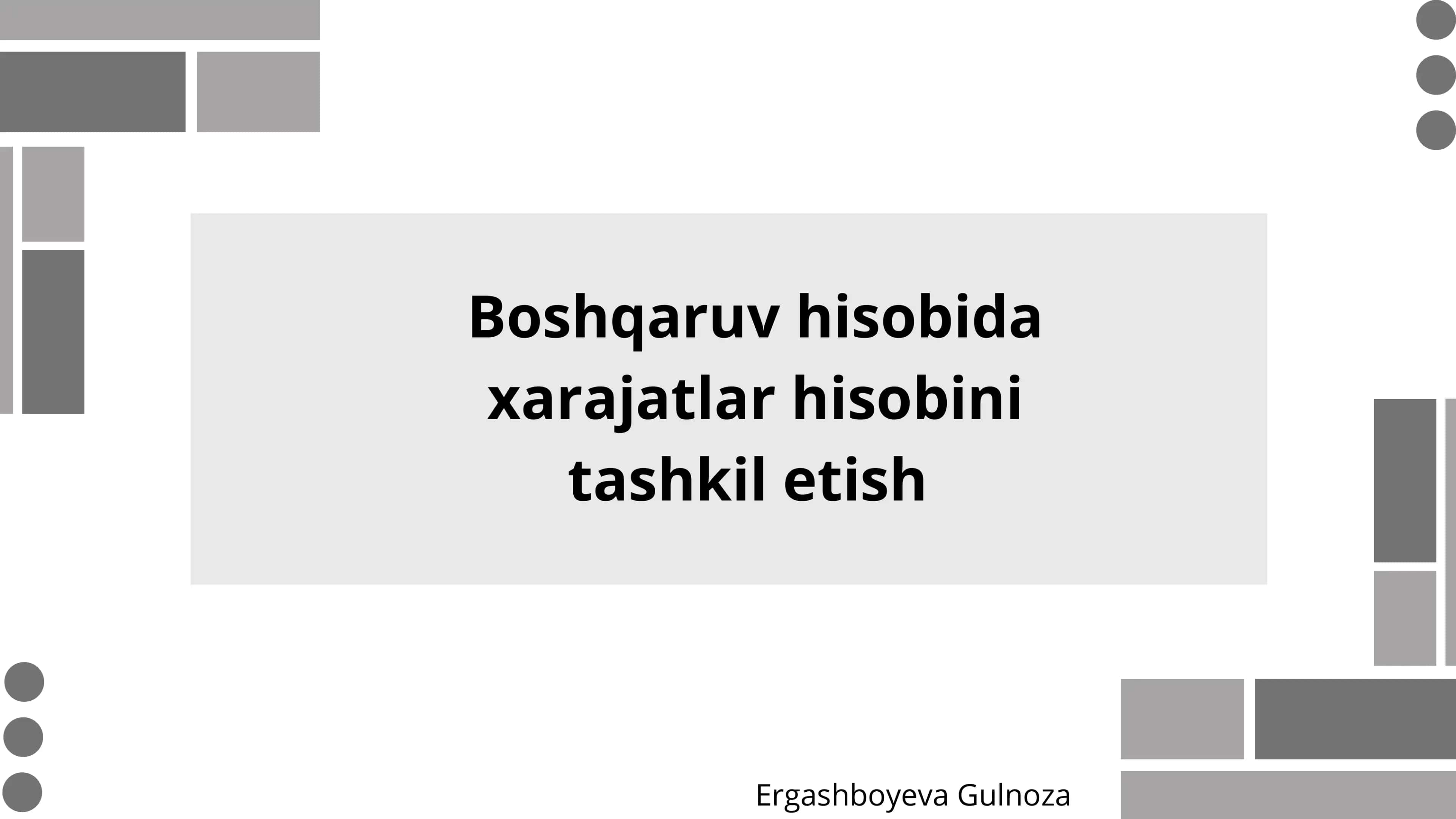 Buxgalteriya hisobi to'g'risida Qonun 1