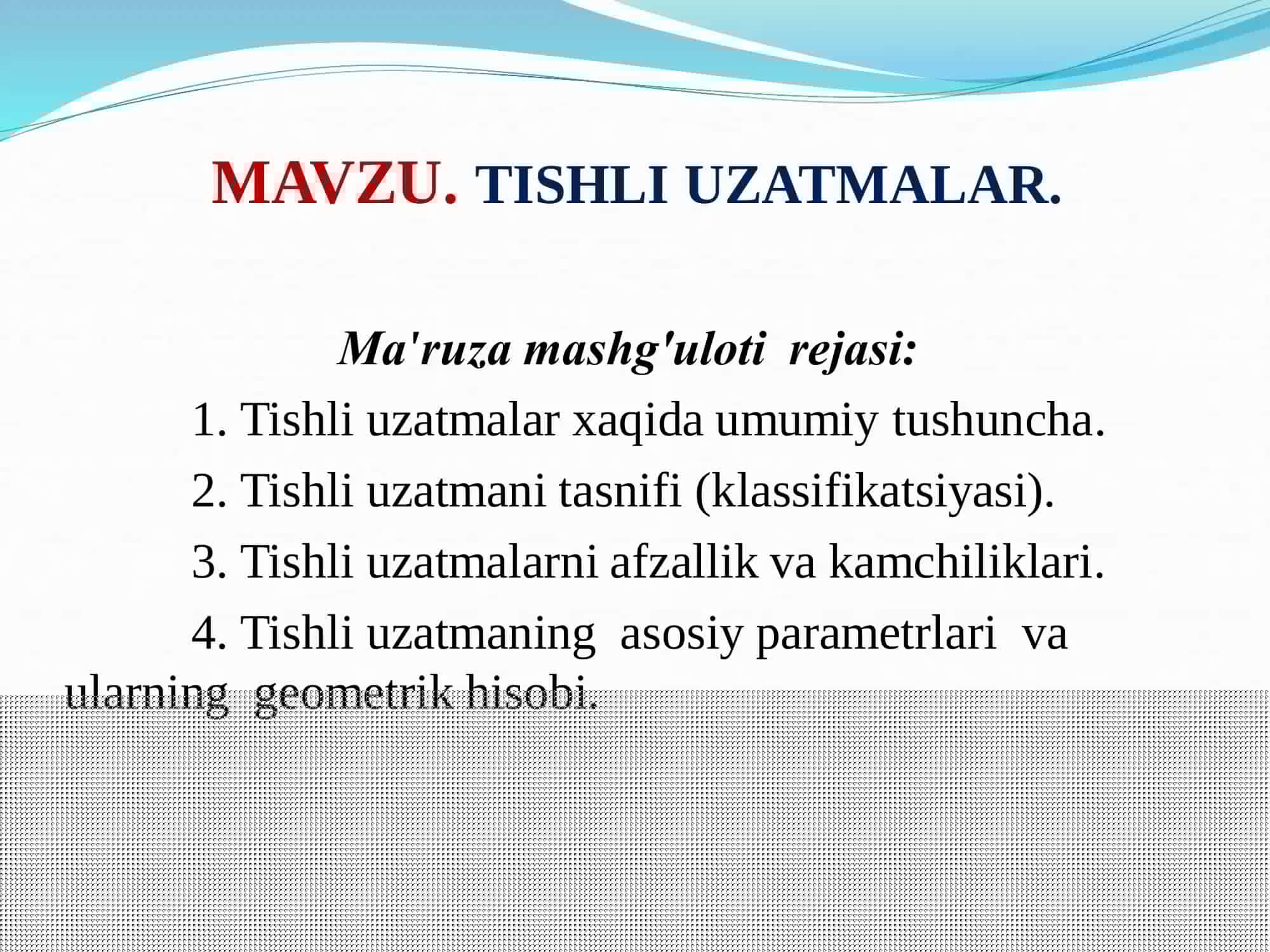 Tishli Uzatmalar 1