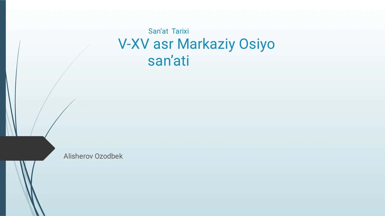 San'at Tarixi V-XV asr Markaziy Osiyo san'ati 1