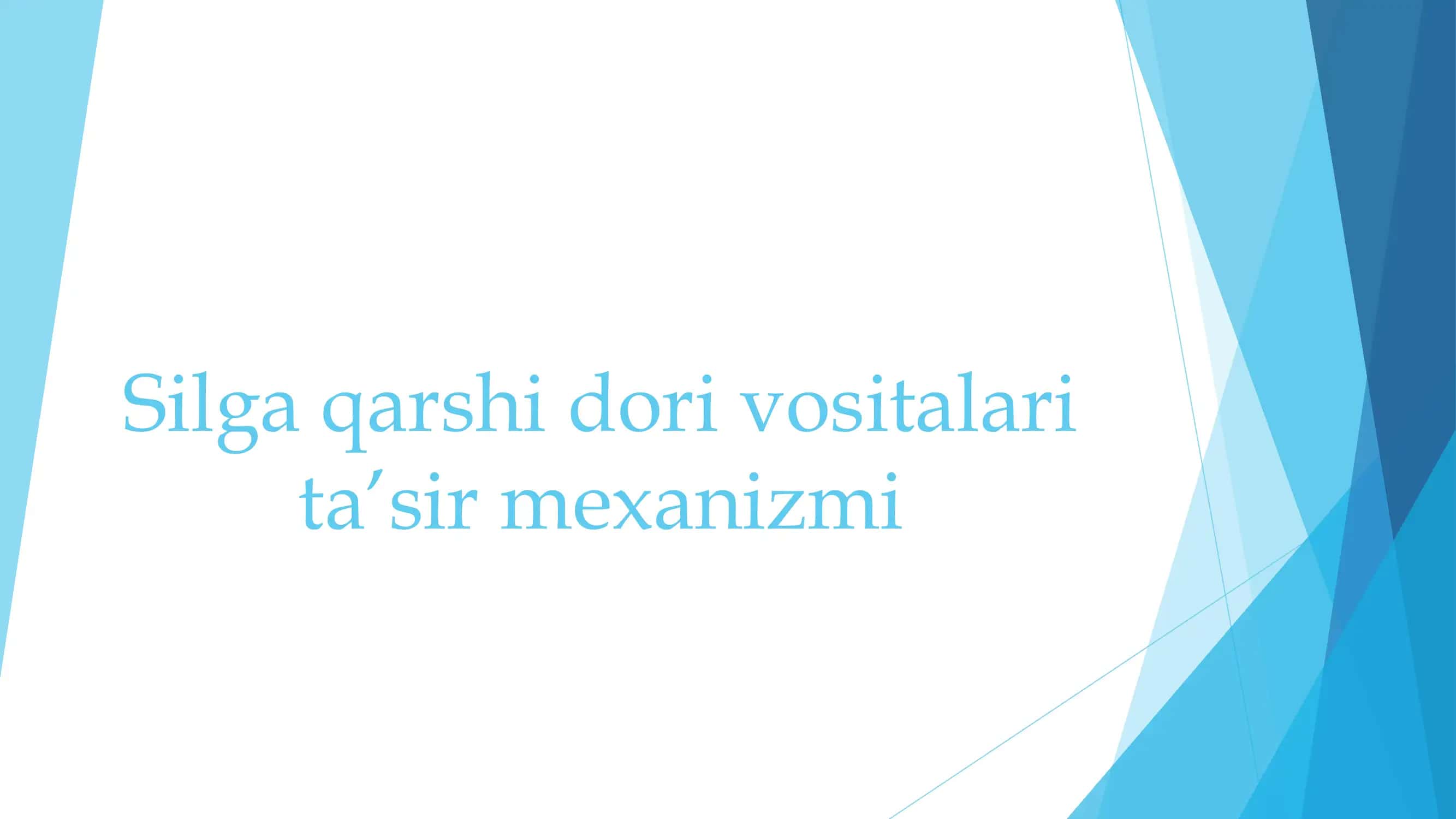 Silga qarshi dori vositalari 1