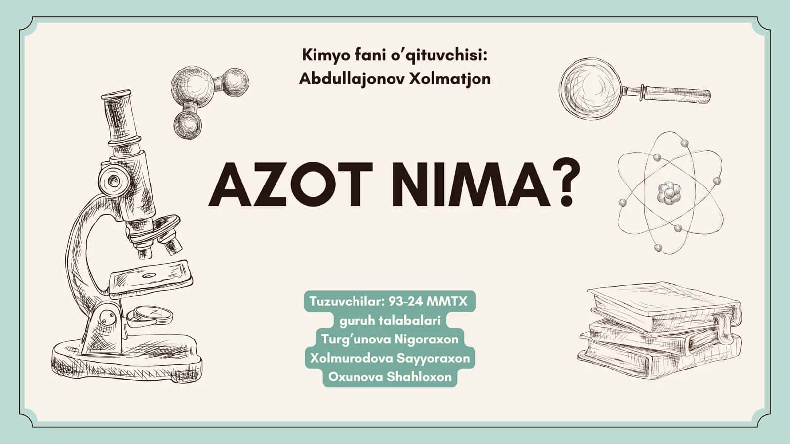 AZOT NIMA? 1