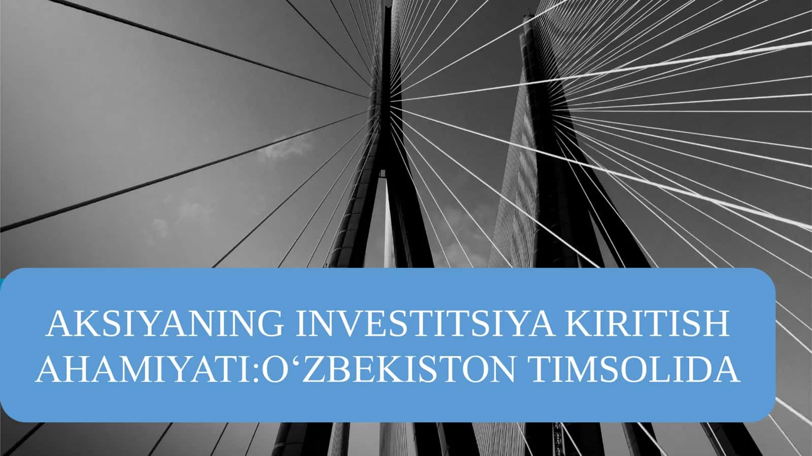 Aksiyaning Investitsiya Kiritish 1