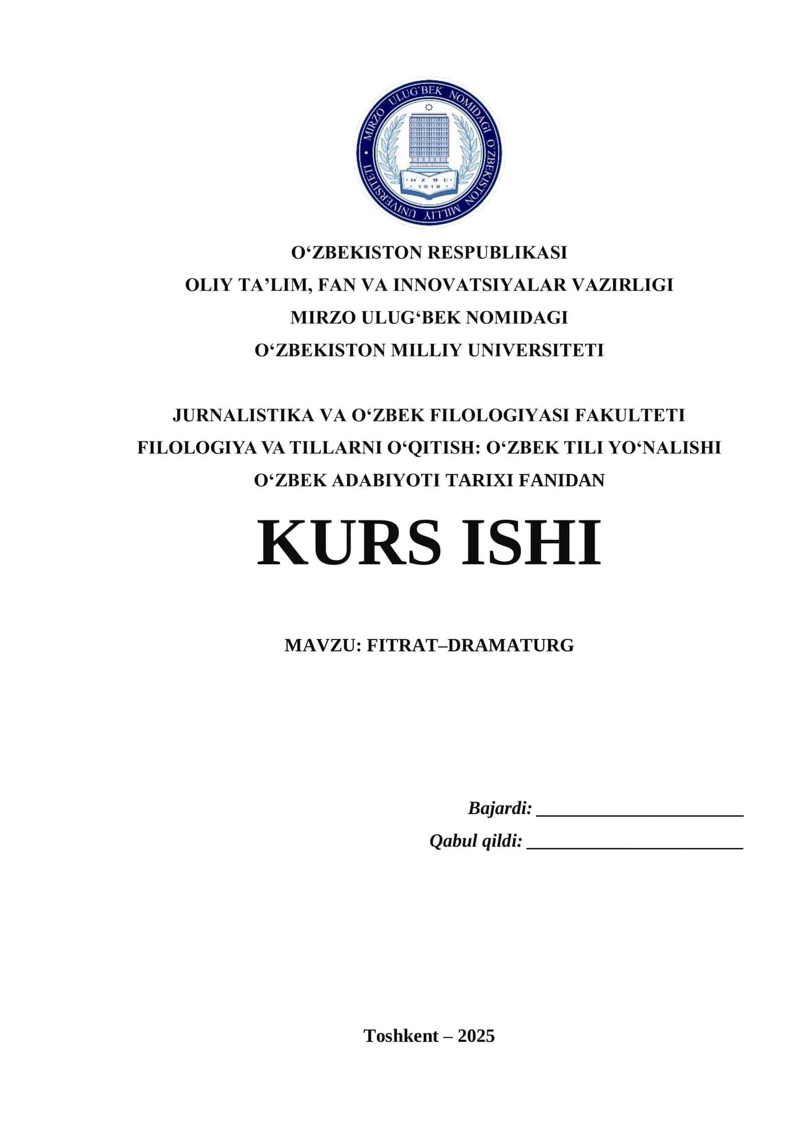 Fitrat dramaturgiyasi 1