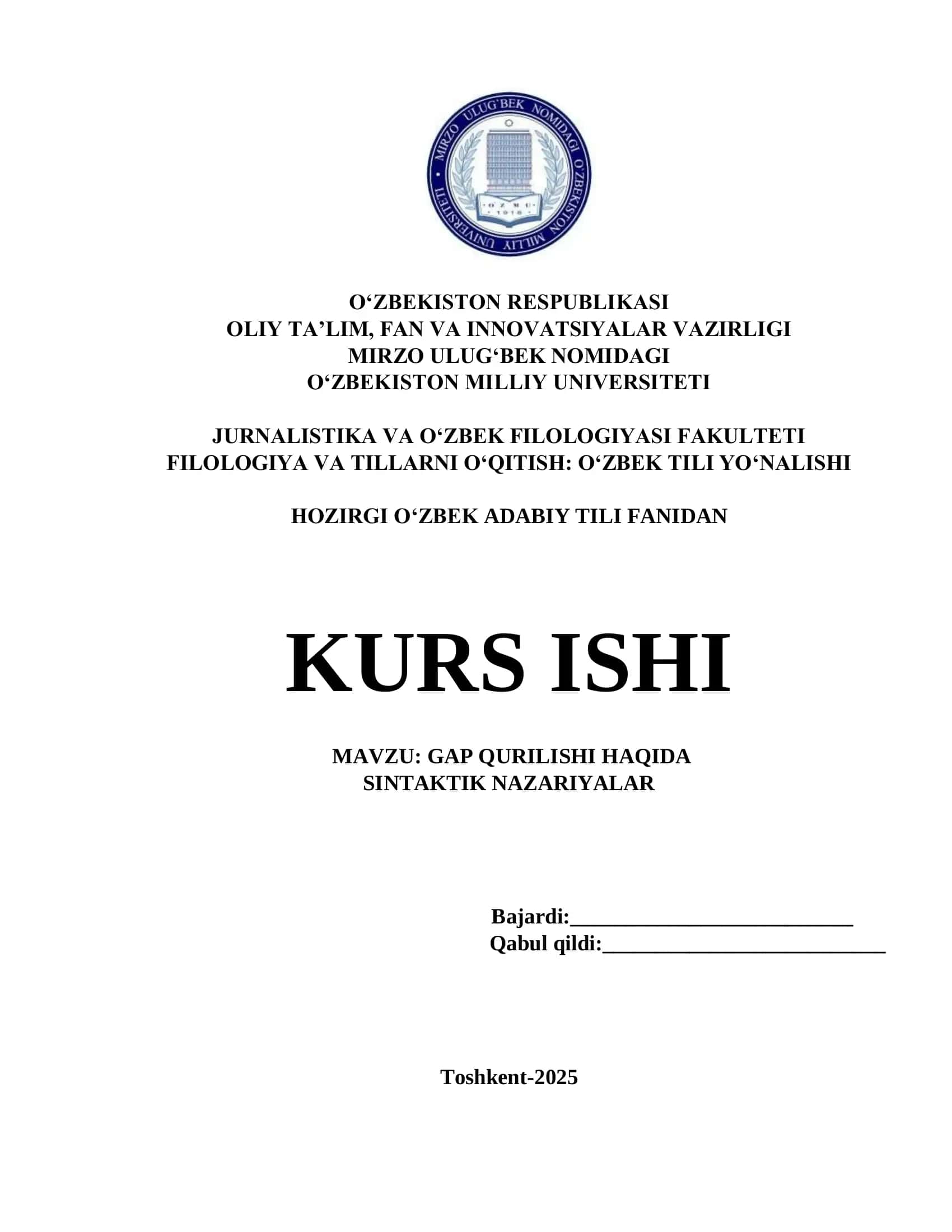 GAP QURILISHI HAQIDA SINTAKTIK NAZARIYALAR 1