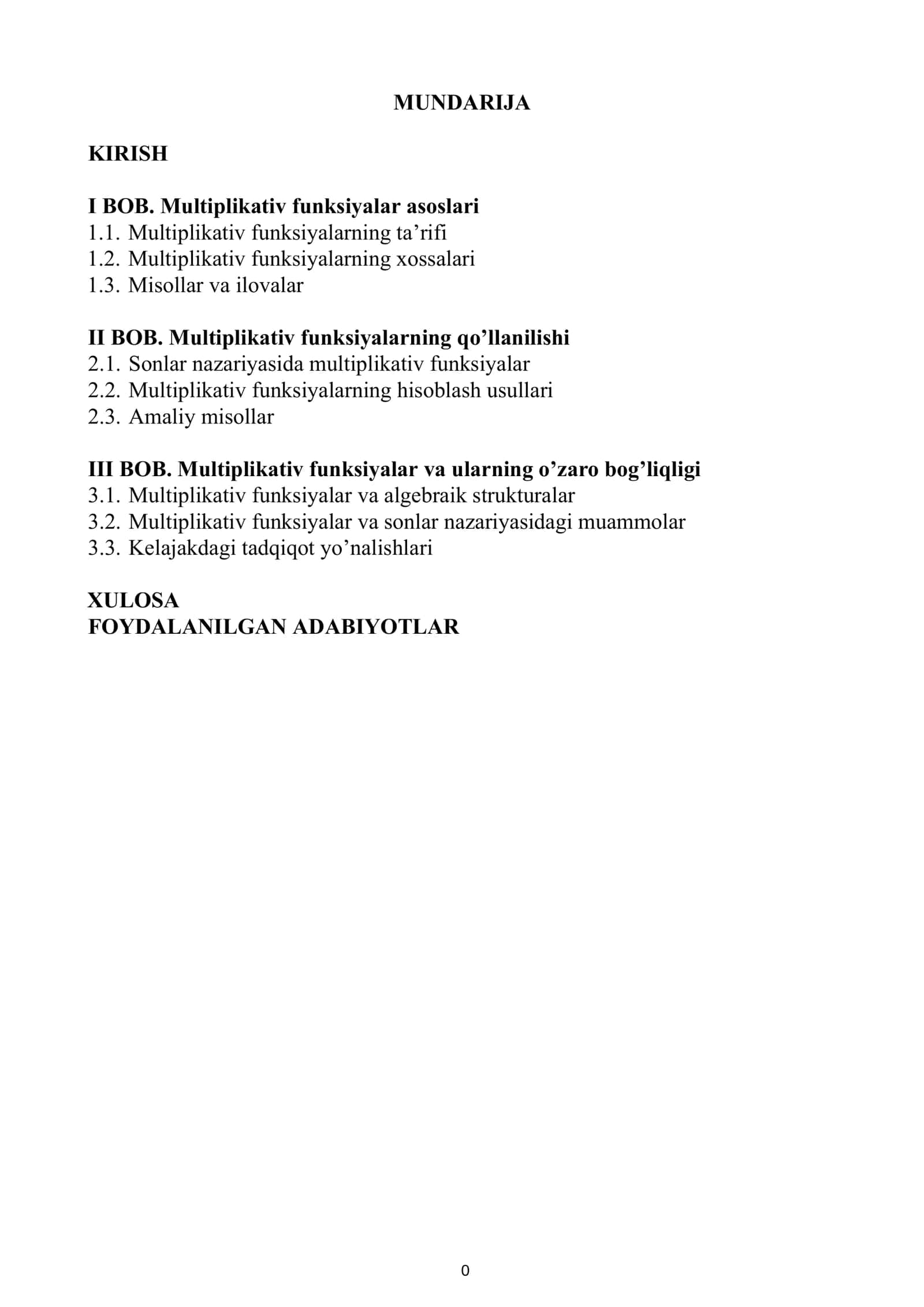 Multiplikativ funksiyalar 1