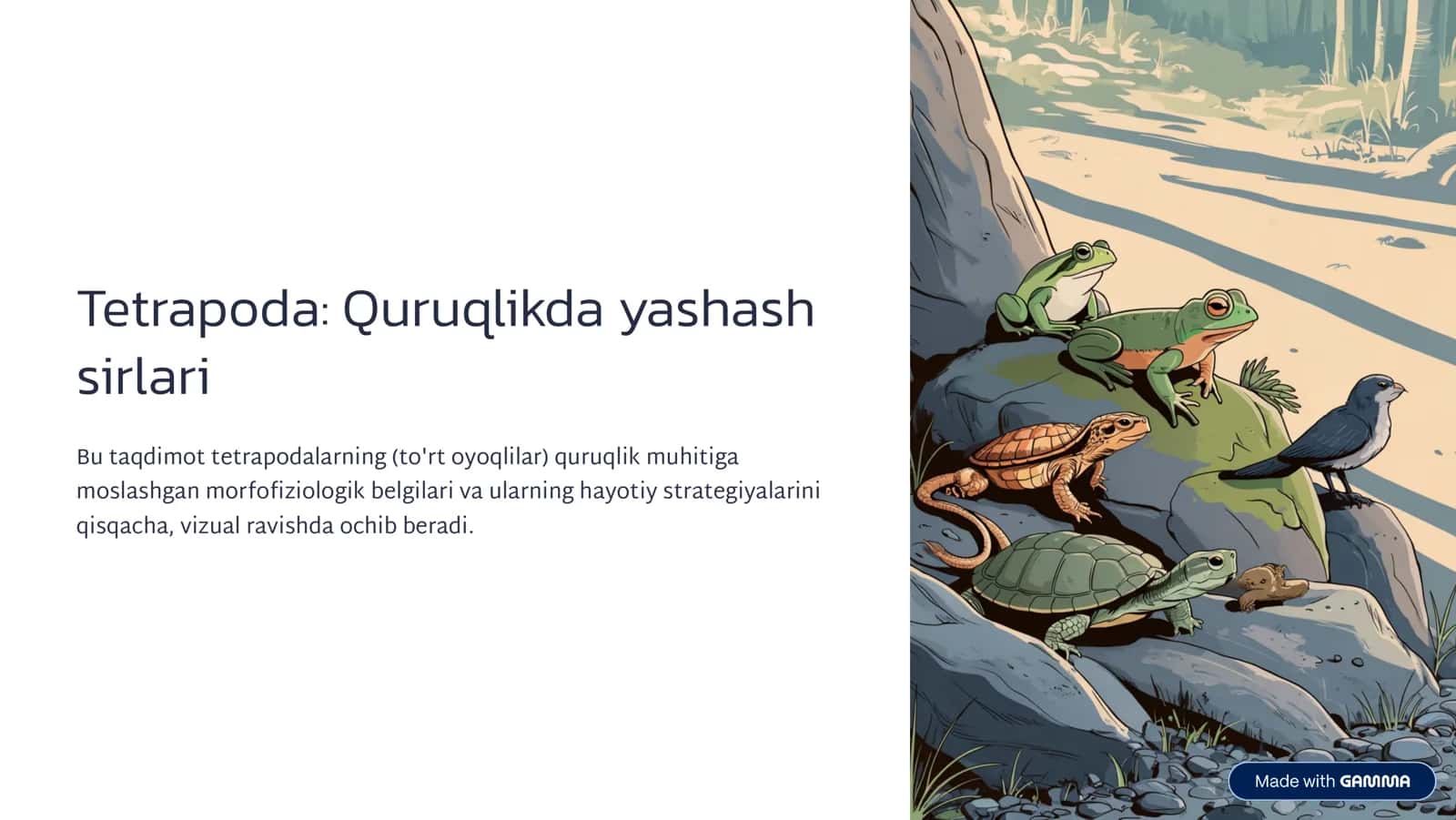 Tetrapoda: Quruqlikda yashash sirlari 1