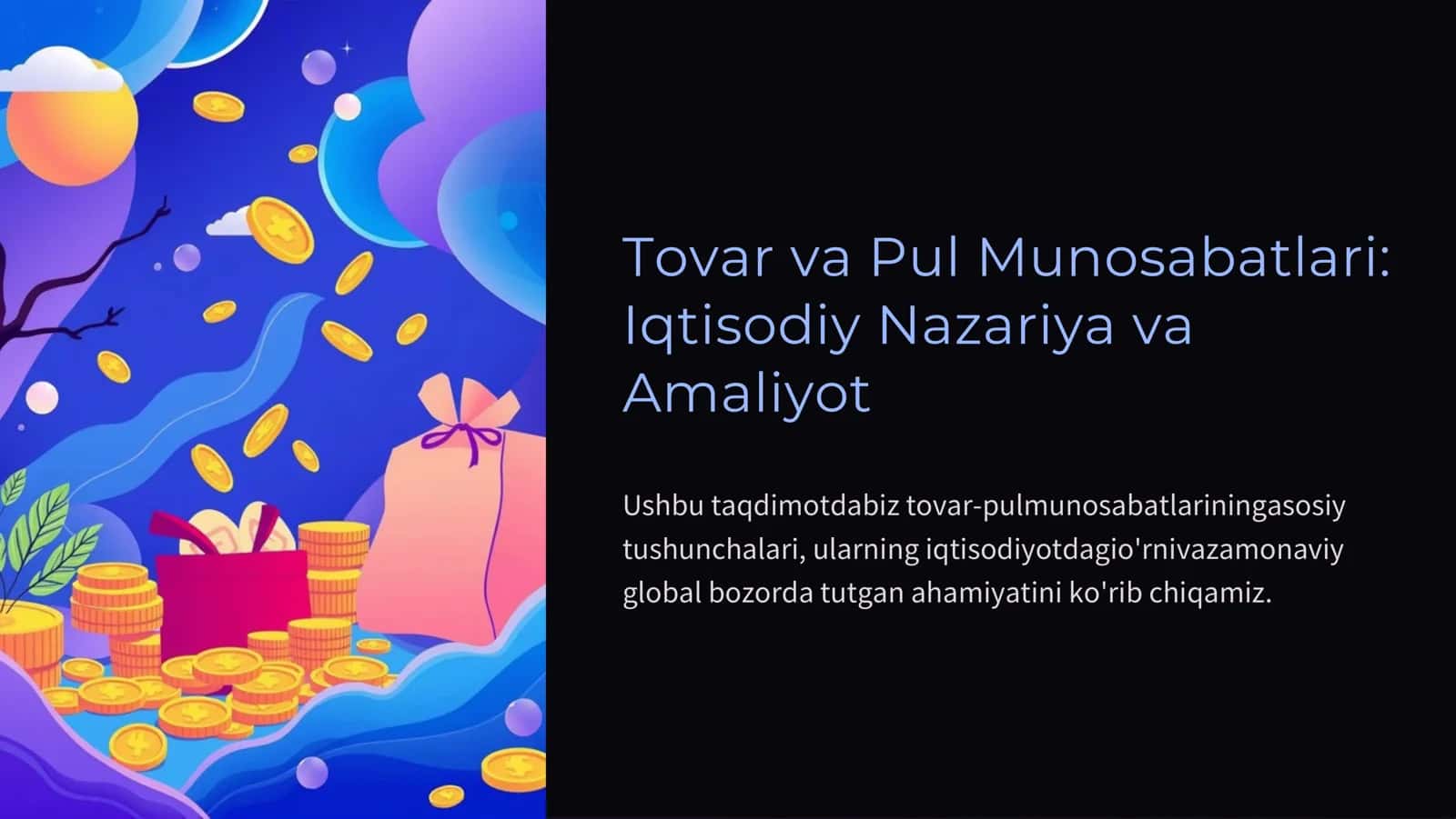 Tovar va pul munosabatlari 1
