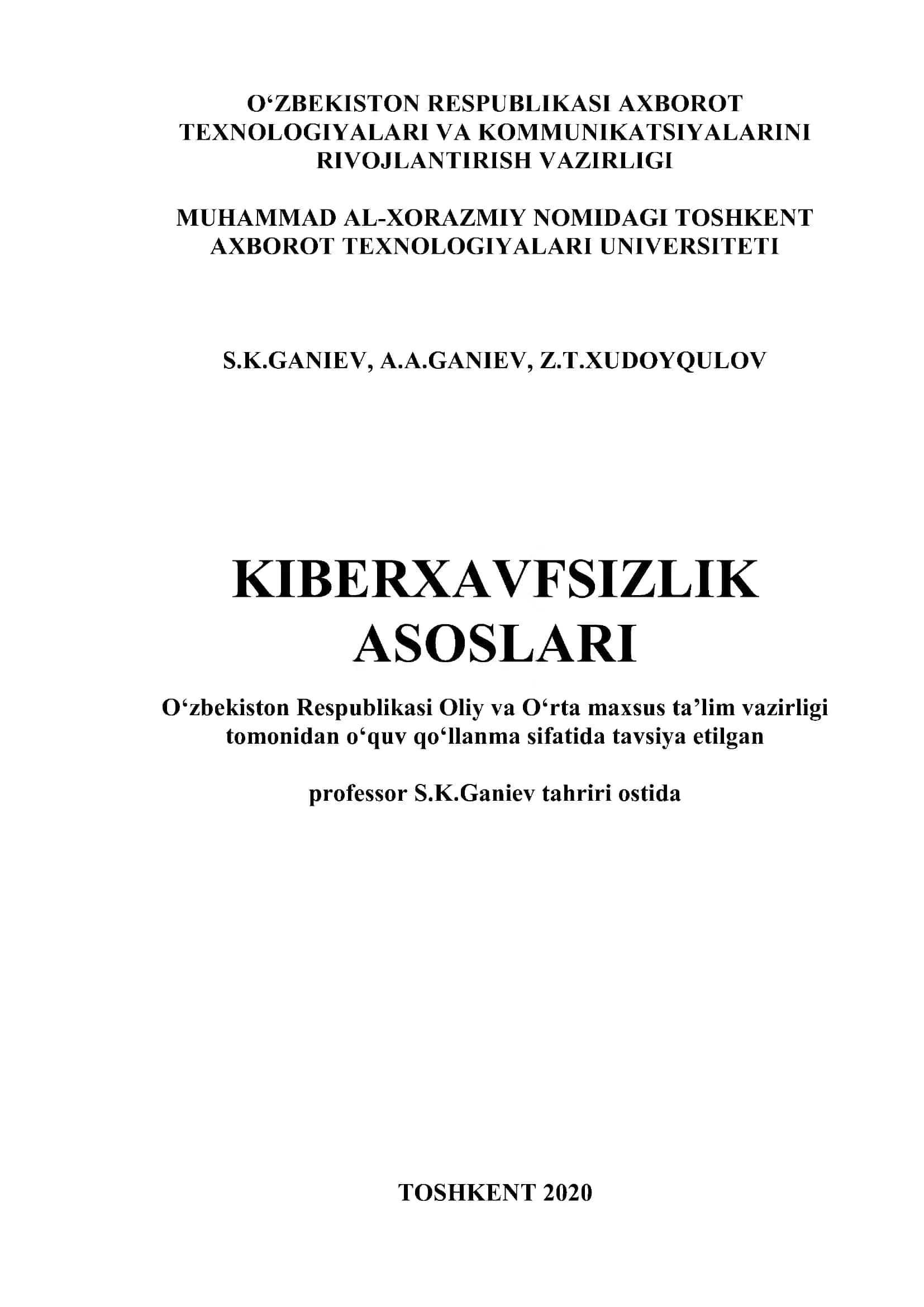 KIBERXAVFSIZLIK ASOSLARI 1