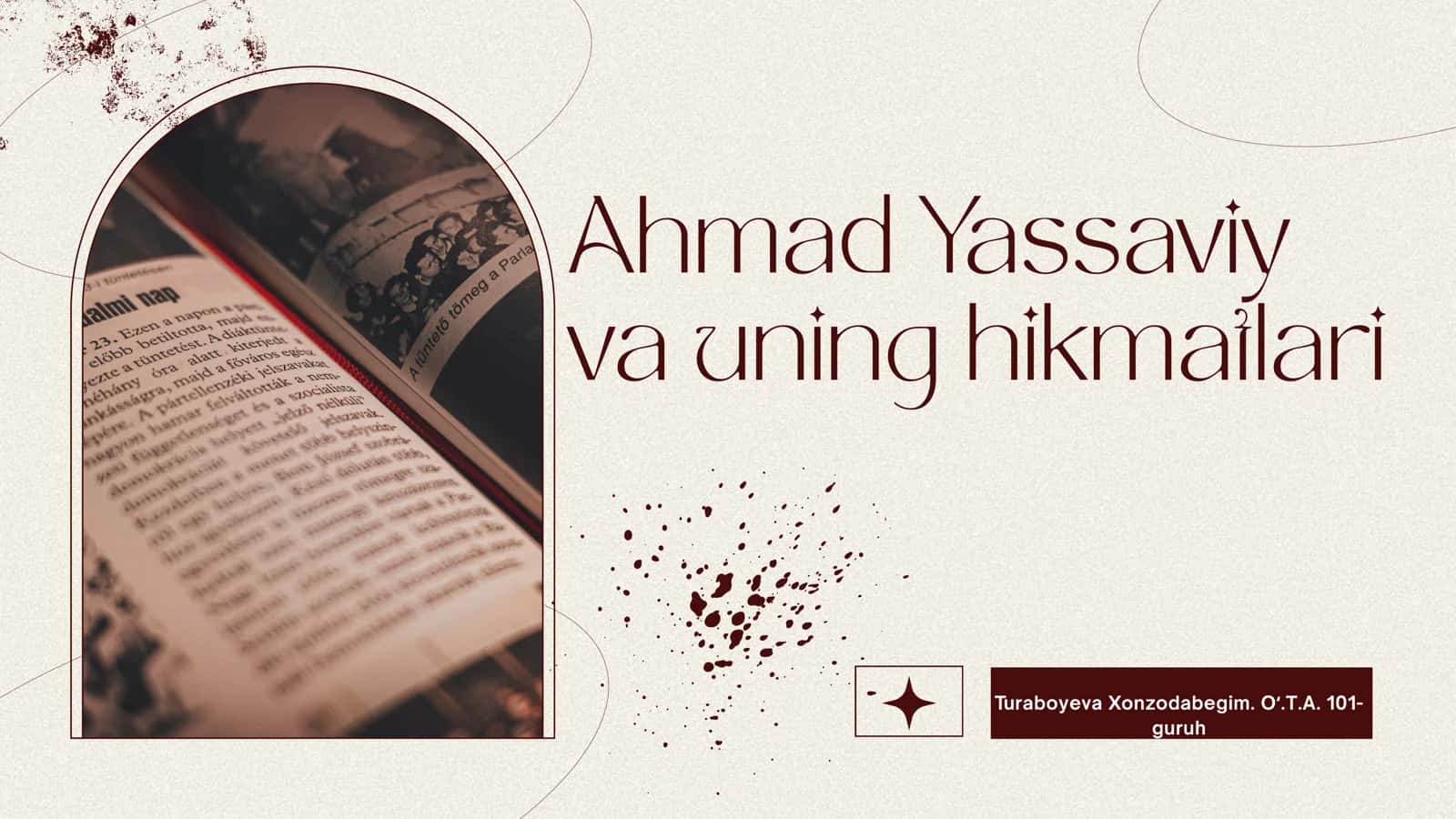 Ahmad Yassaviy va uning hikmatlari 1