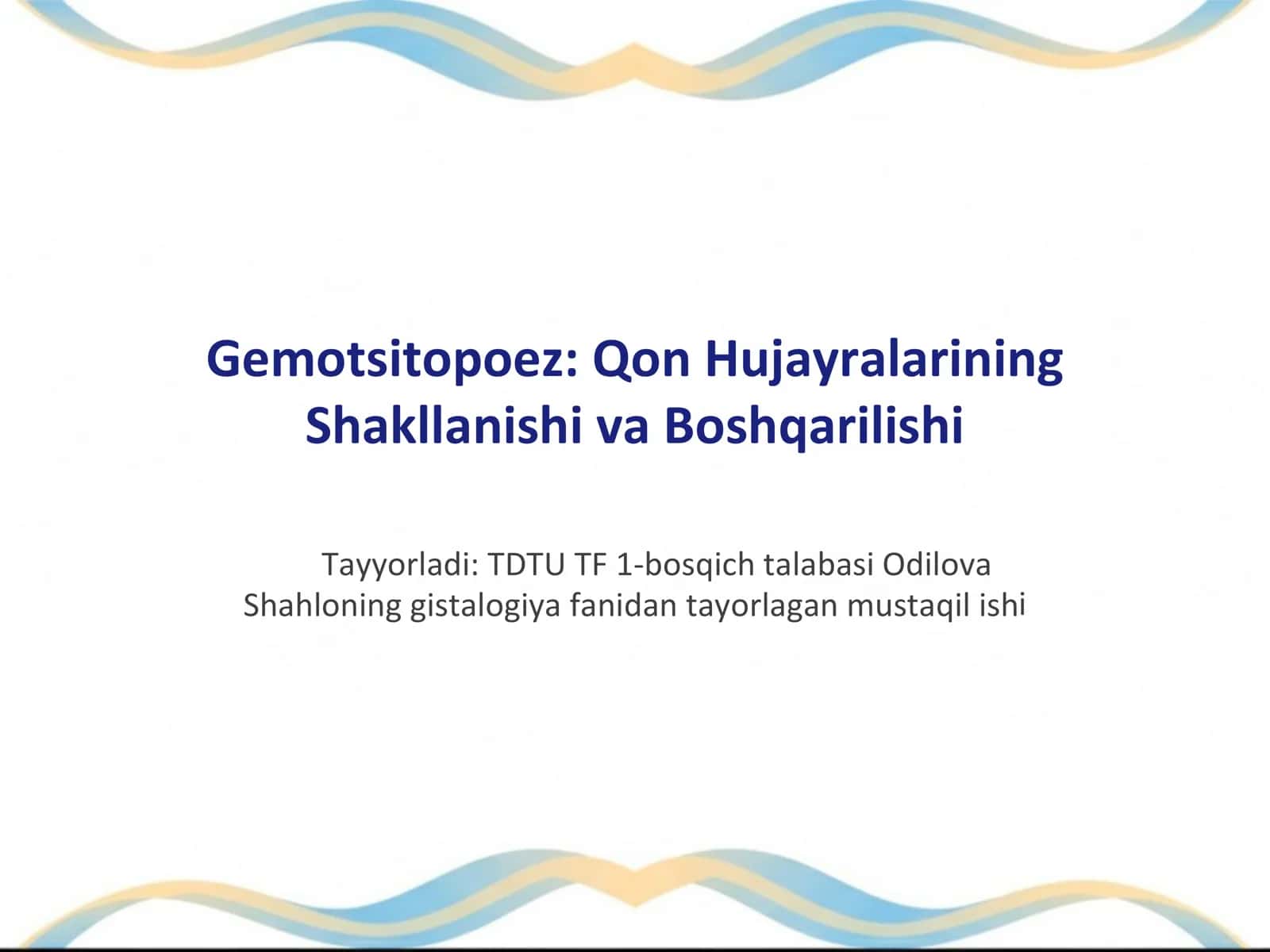 Gemotsitopoez: Qon Hujayralarining Shakllanishi va Boshqarilishi 1
