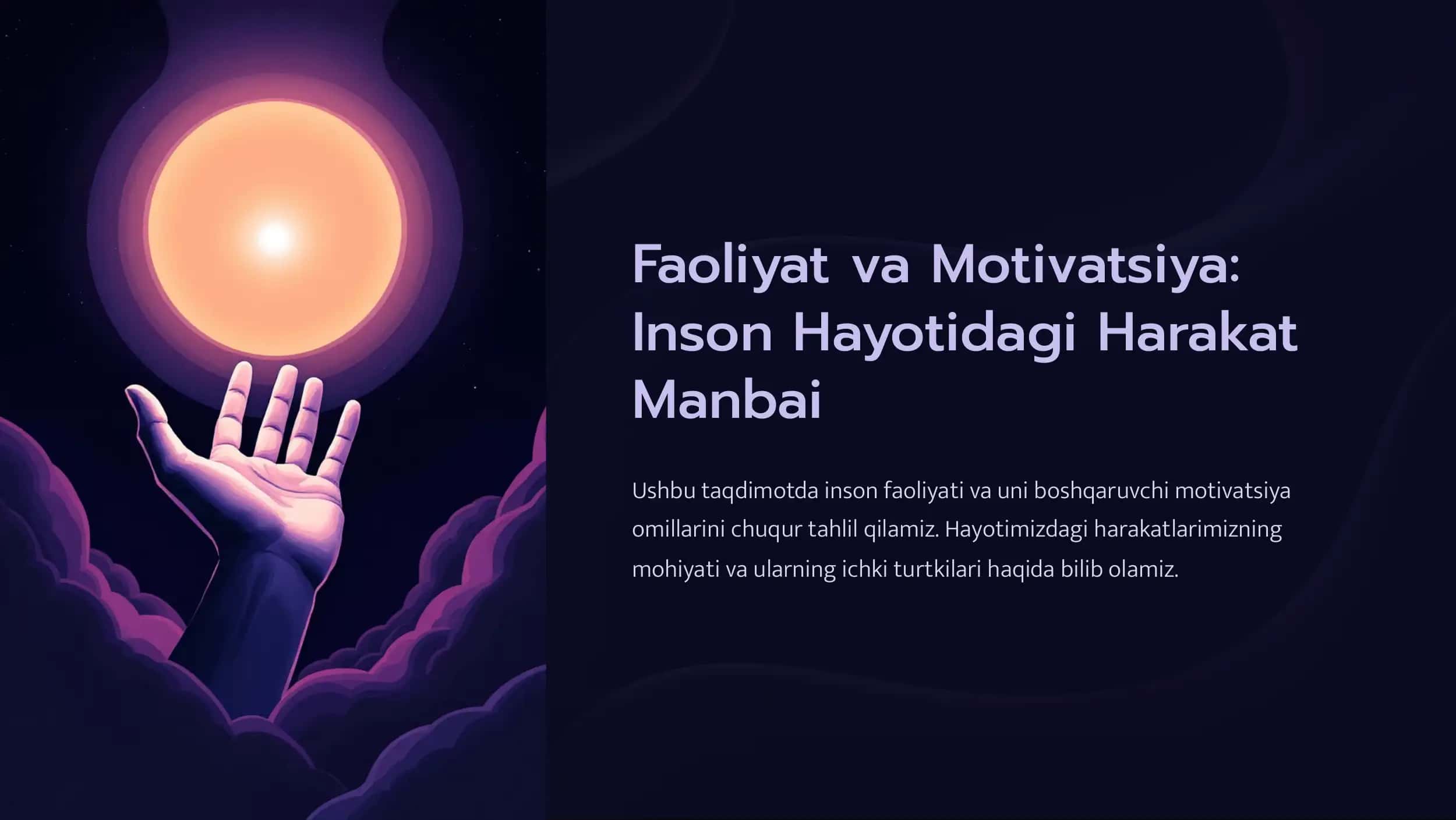 Faoliyat va Motivatsiya 1