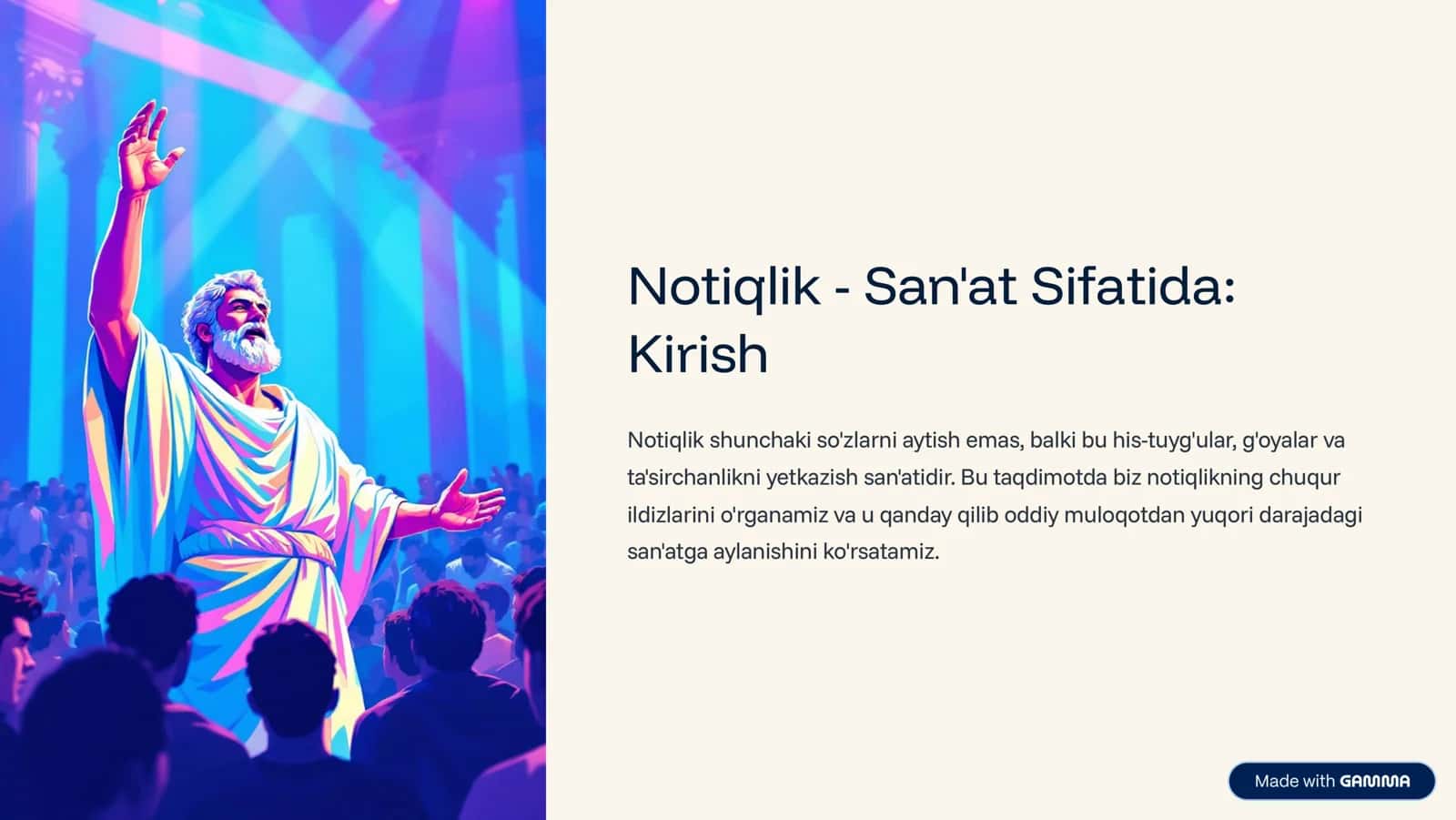 Notiqlik - San'at Sifatida 1