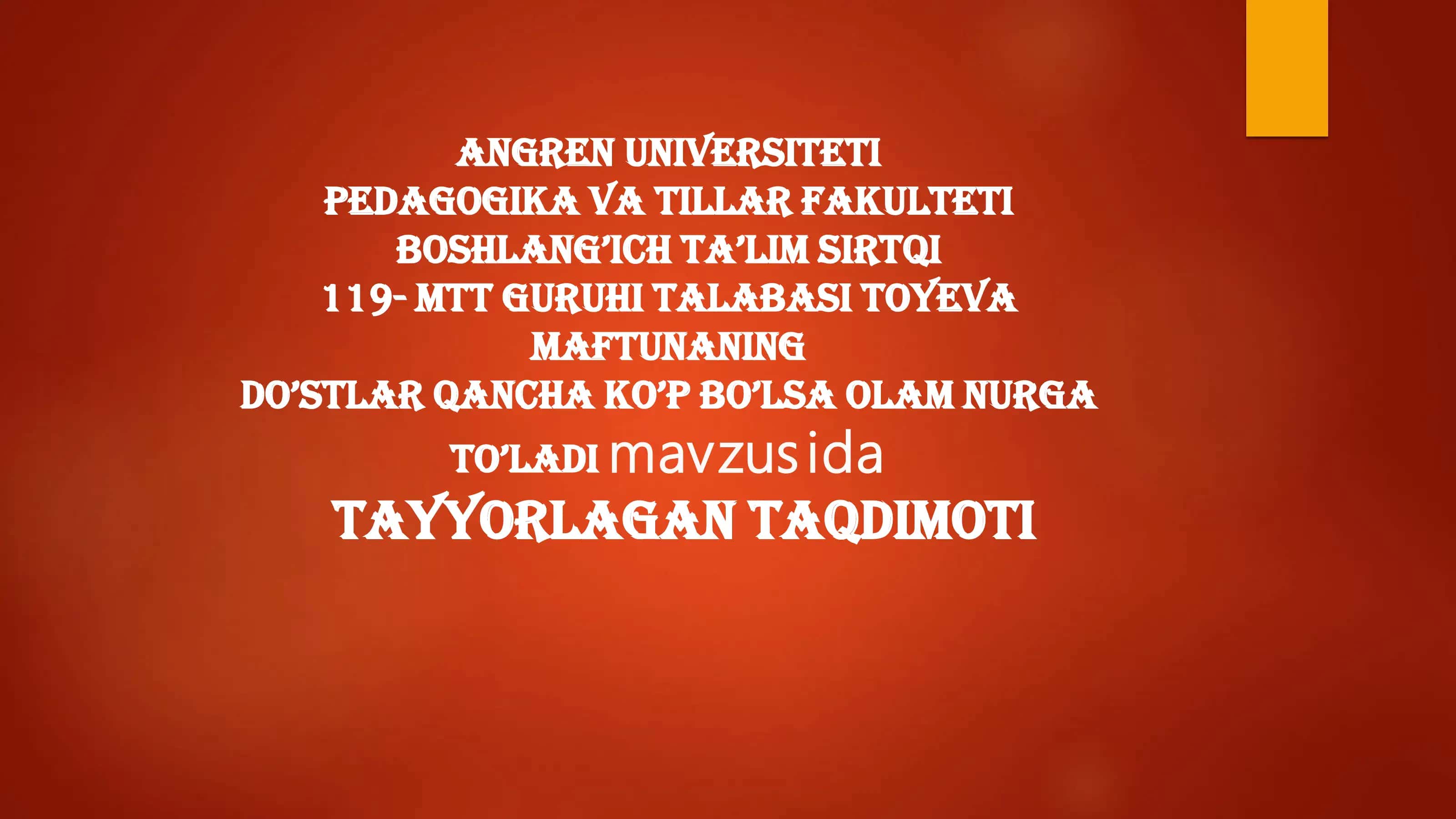 MTT guruhi talabasi toyeva 1