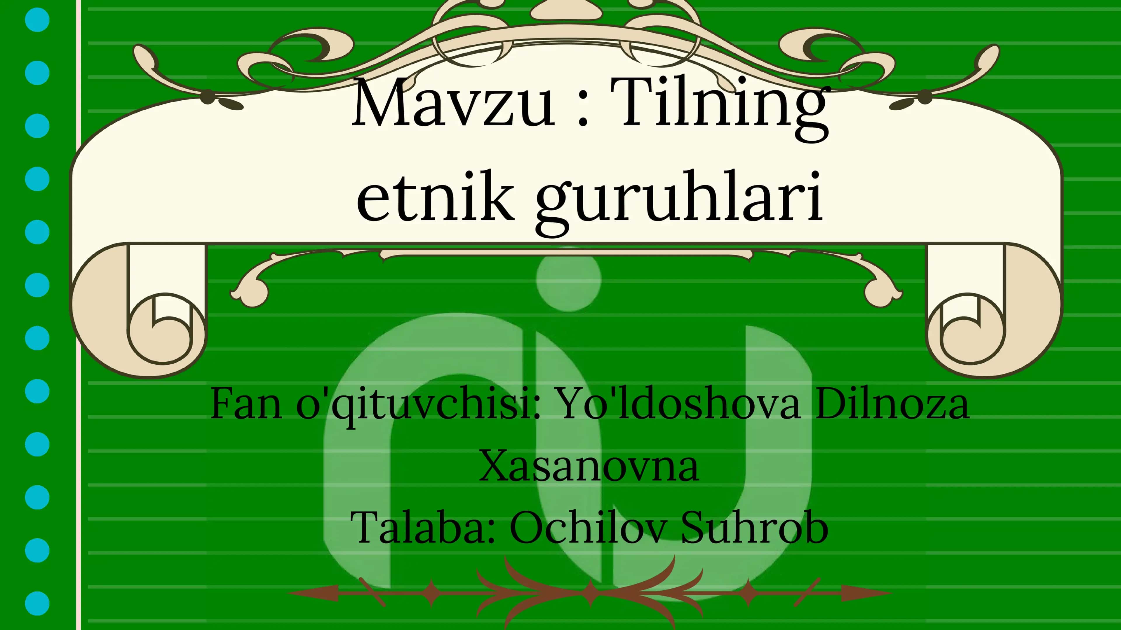 Tilning etnik guruhlari 1