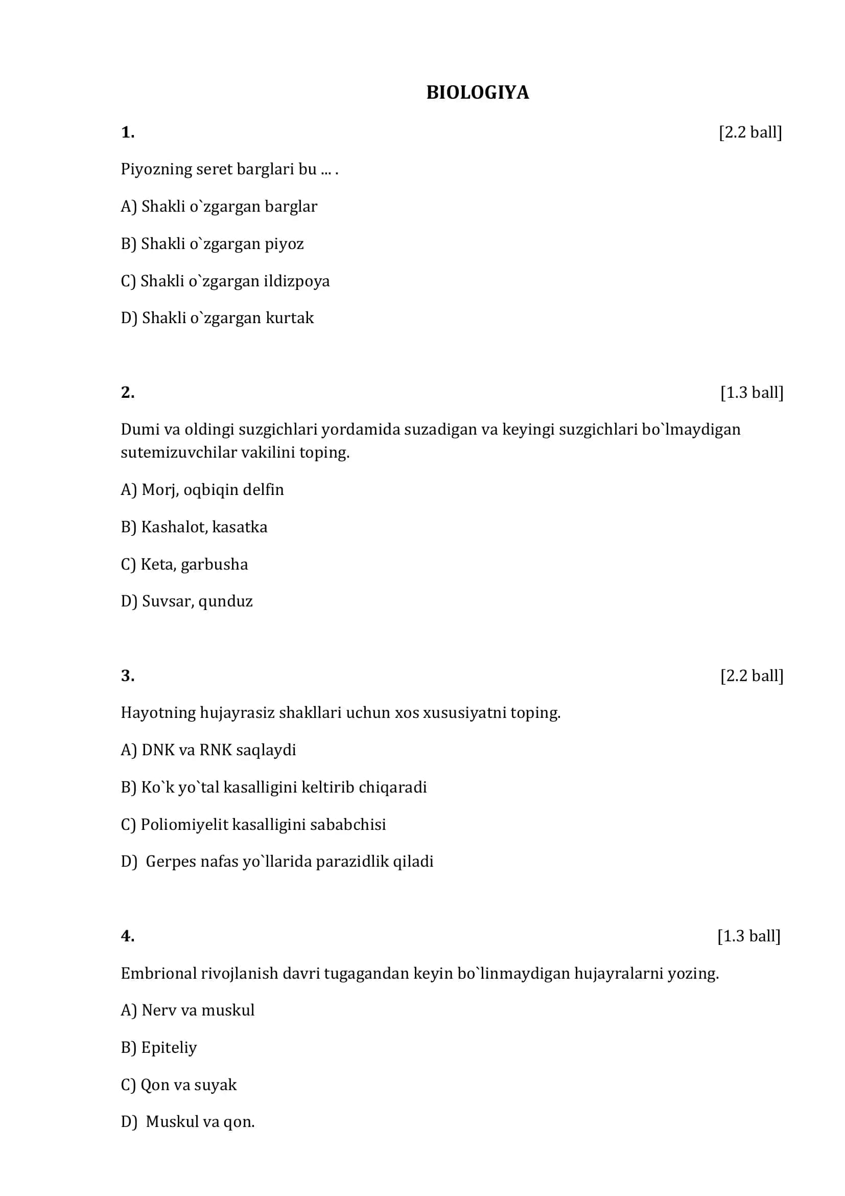 BIOLOGIYA 1