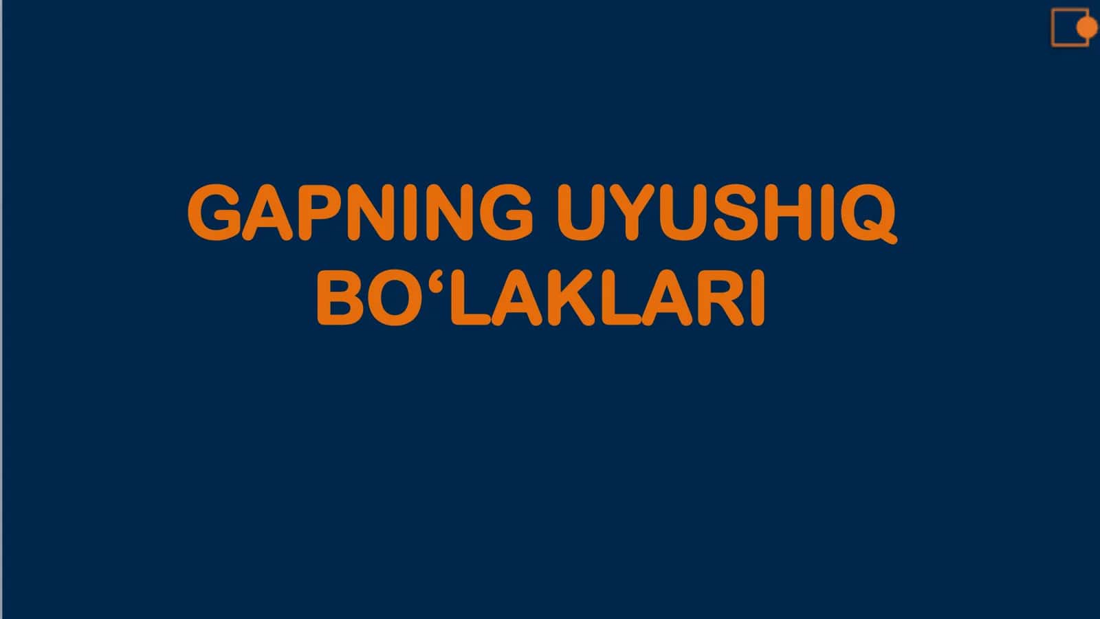 GAPNING UYUSHIQ BO‘LAKLARI 1