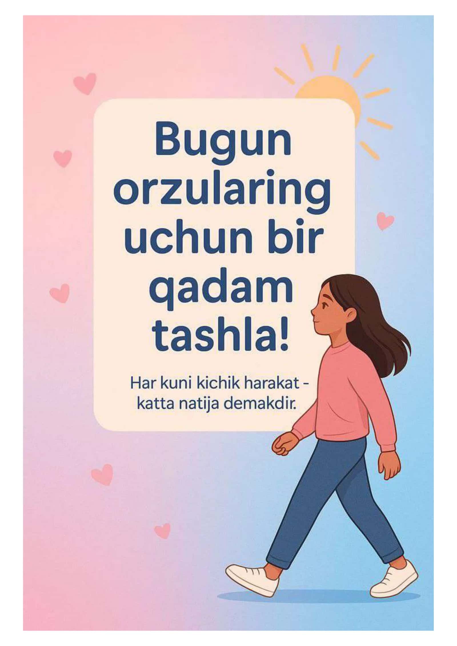 Plakat | Orzularing uchun bir qandam tashla 1