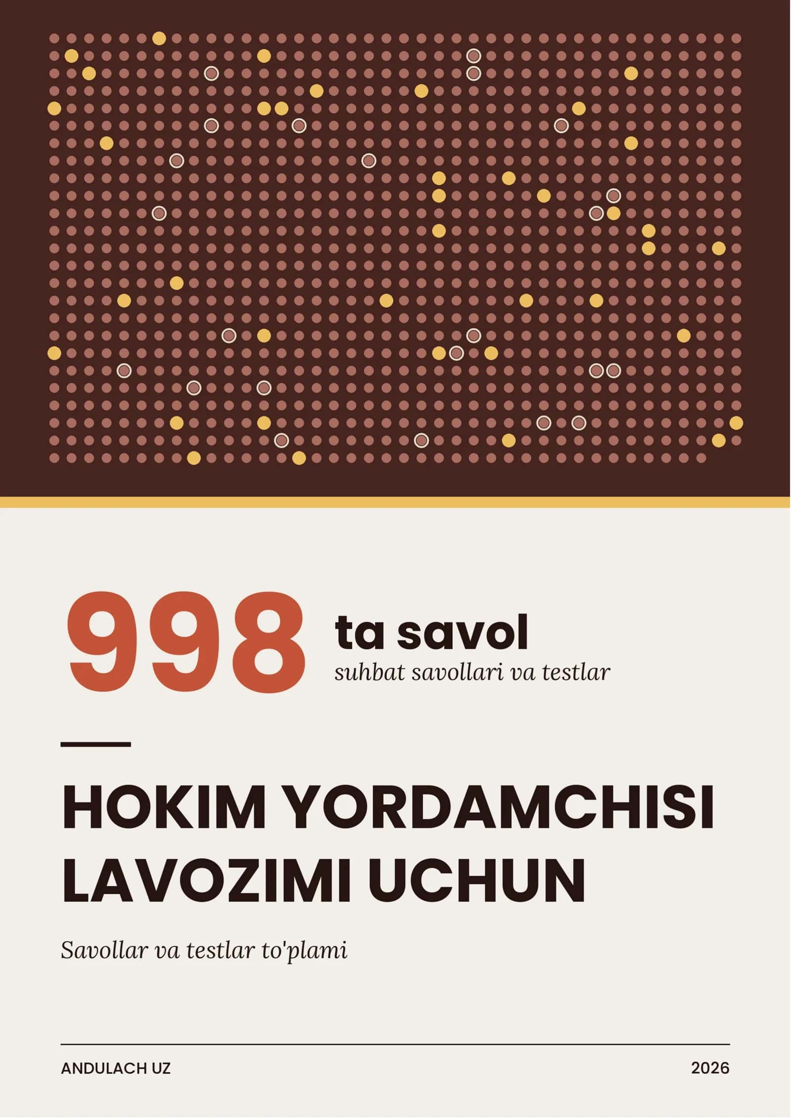 Hokim yordamchisi lavozimi — suhbat savollari va testlar. 1000 ta savol 1