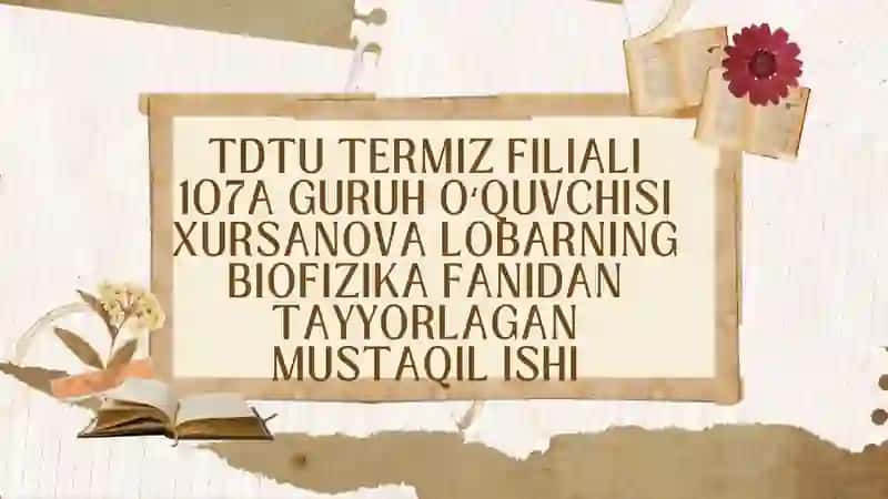 BIOFIZIKA FANI