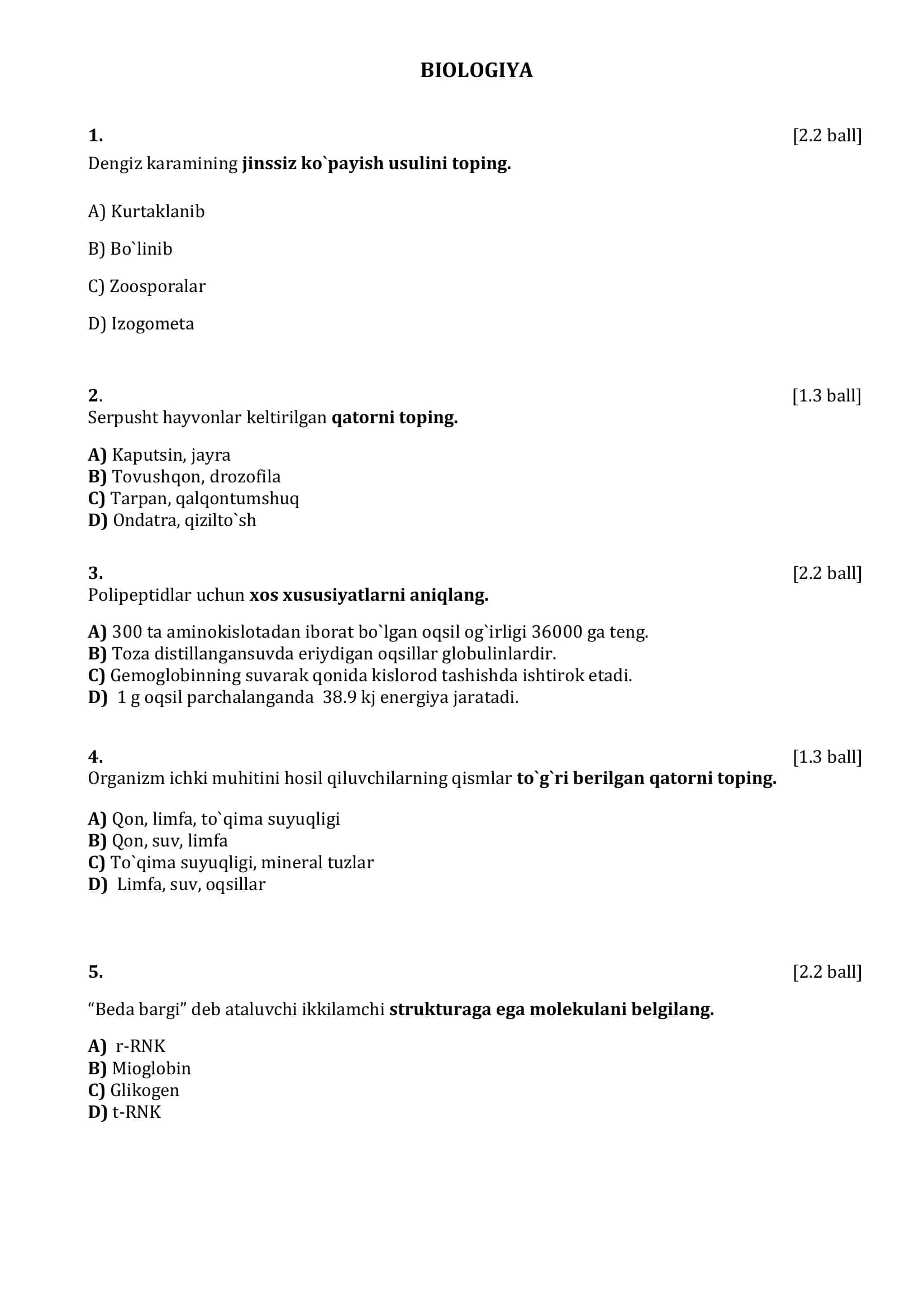 BIOLOGIYA 1