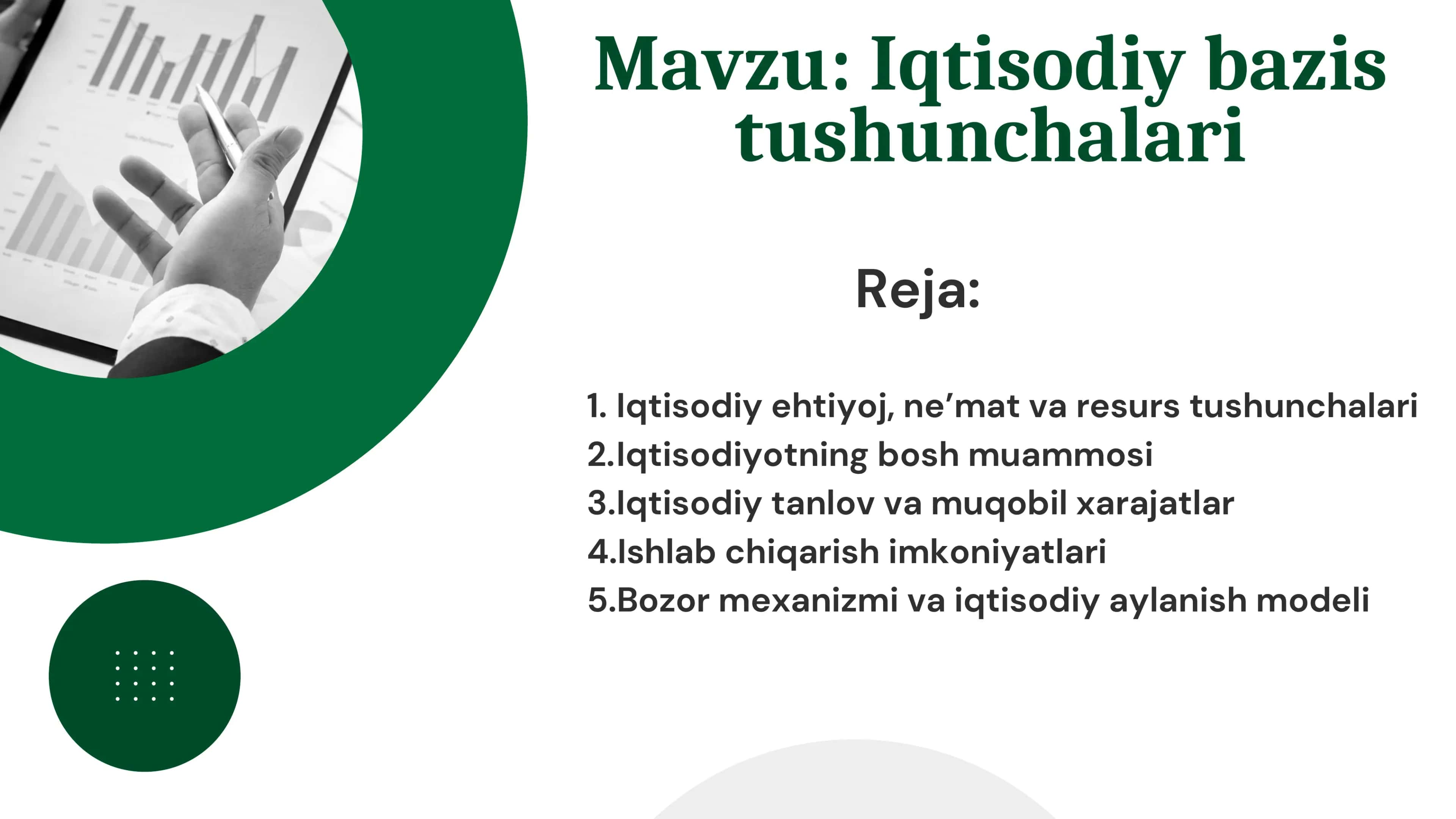 Iqtisodiy bazis tushunchalari 1