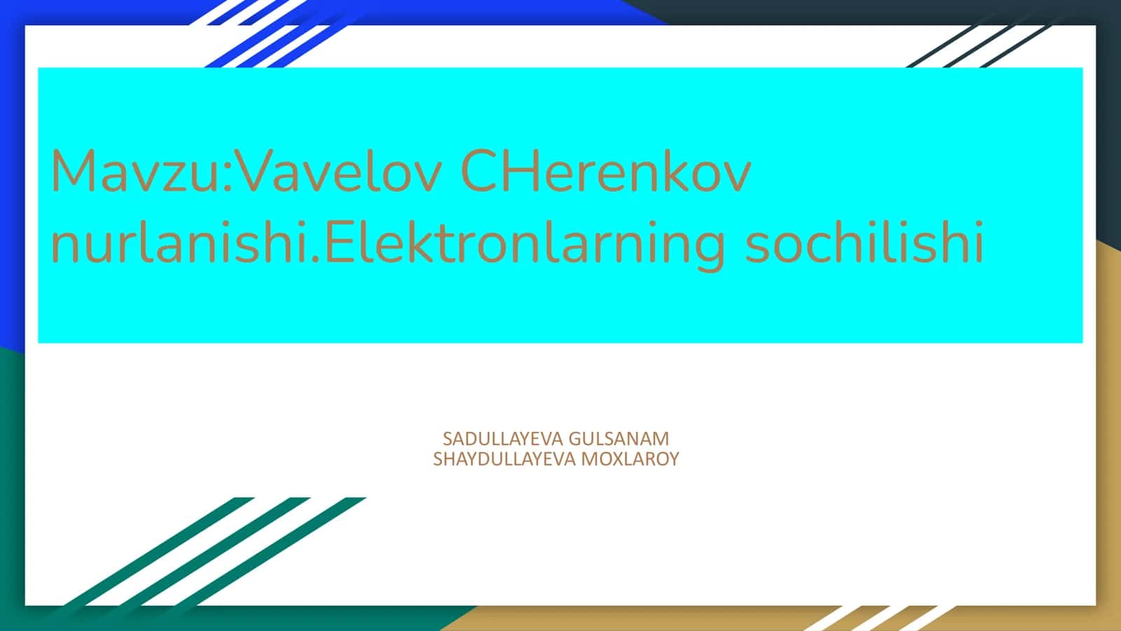 Vavilov-CHerenkov nurlanishi 1