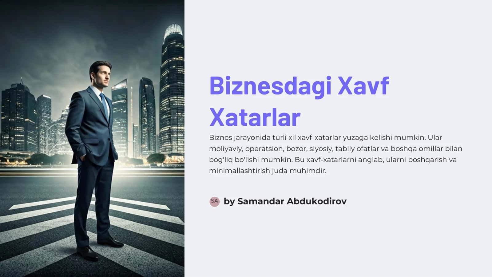 Biznesdagi Xavf 1