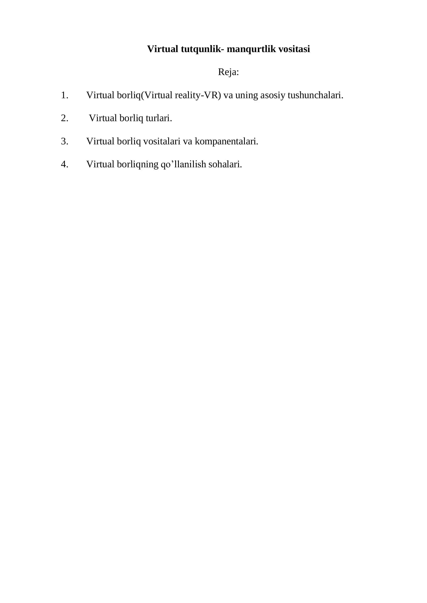Virtual borliq manqurtlik vositasi 1