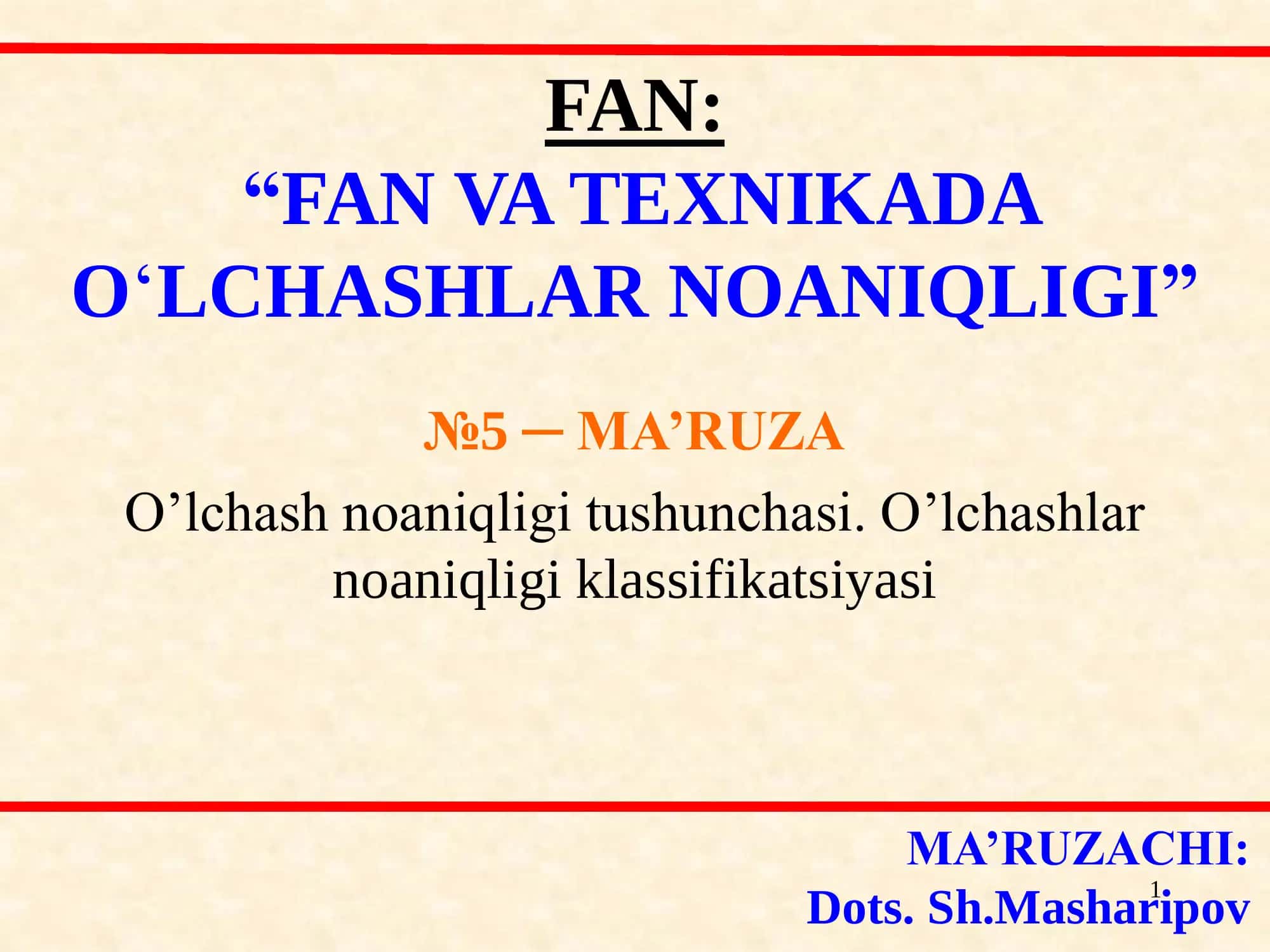 OʼLCHАSHLАR NOАNIQLIGI 1