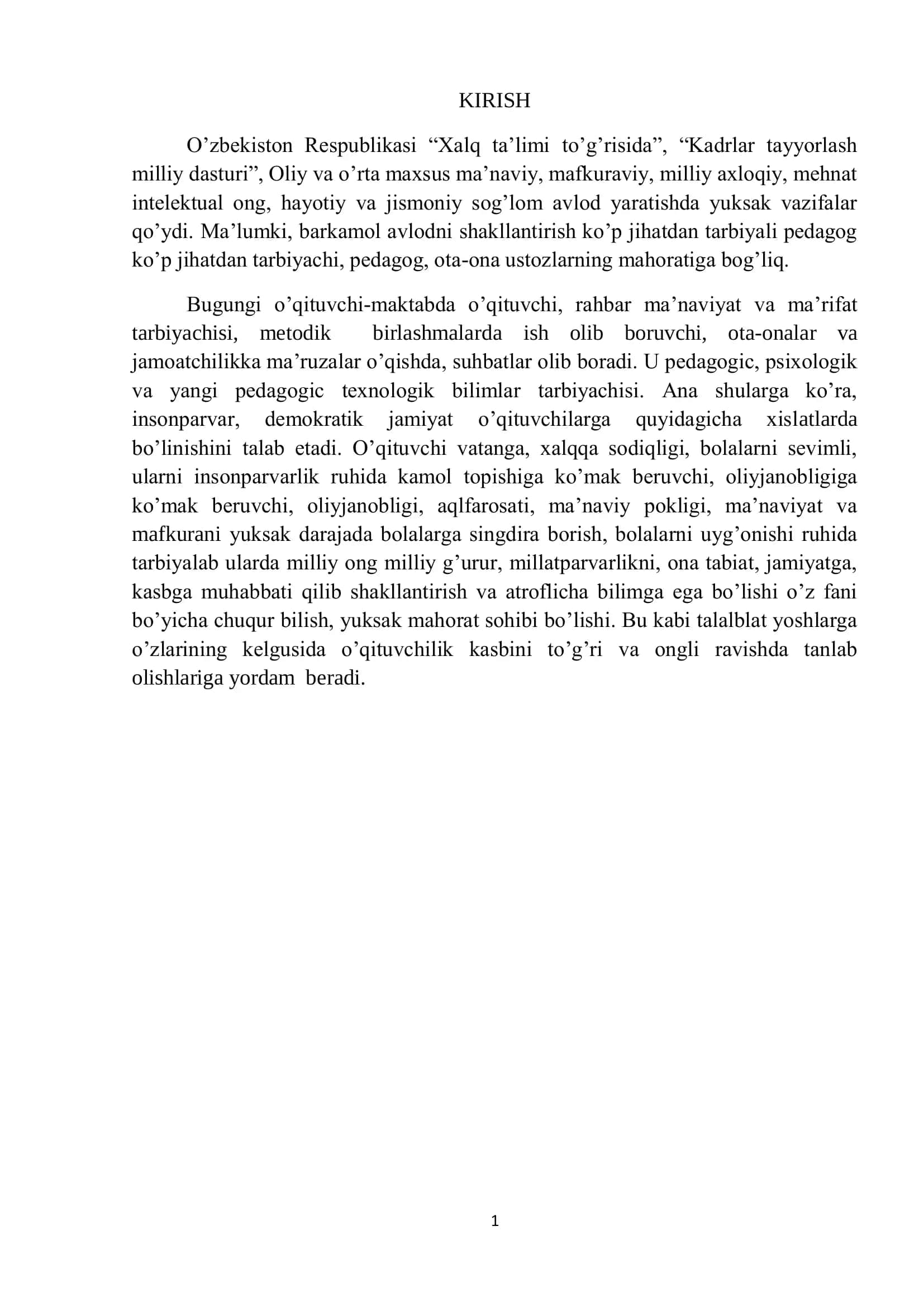 O’qituvchi-maktabda xizmat ko’rsatishda qo’llanma 1