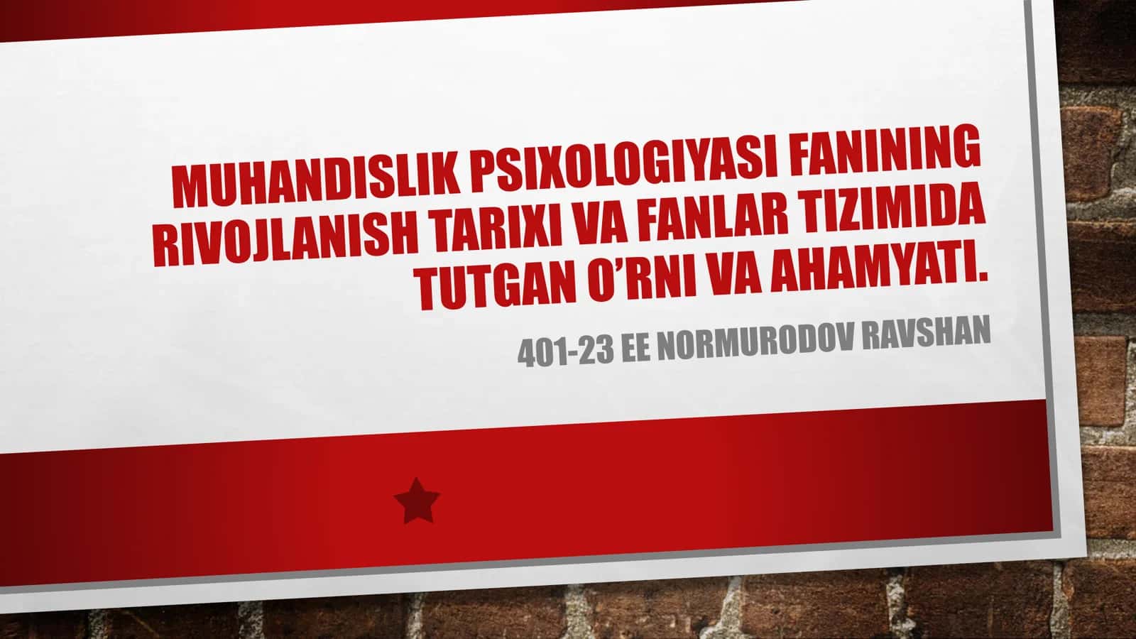 Muxandislik psixalogiyasi 1