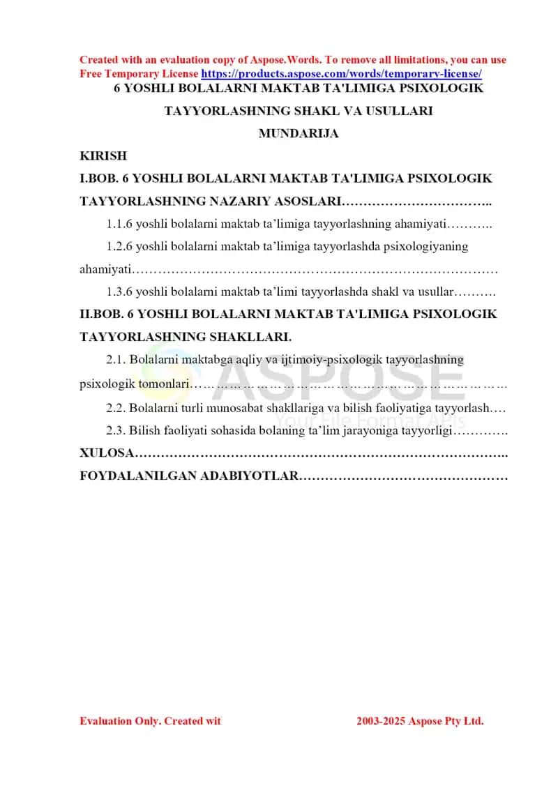 6 yoshli bolalarni maktab ta’limiga psixologik tayyorlashning shakl va usullari 1