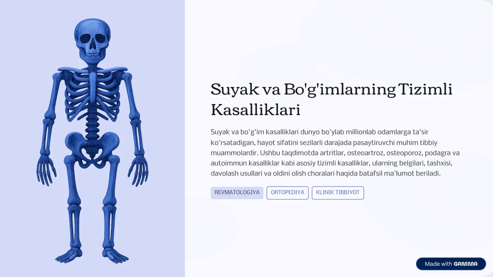 Suyak va Bo'g'imlarning Tizimli Kasalliklari 1