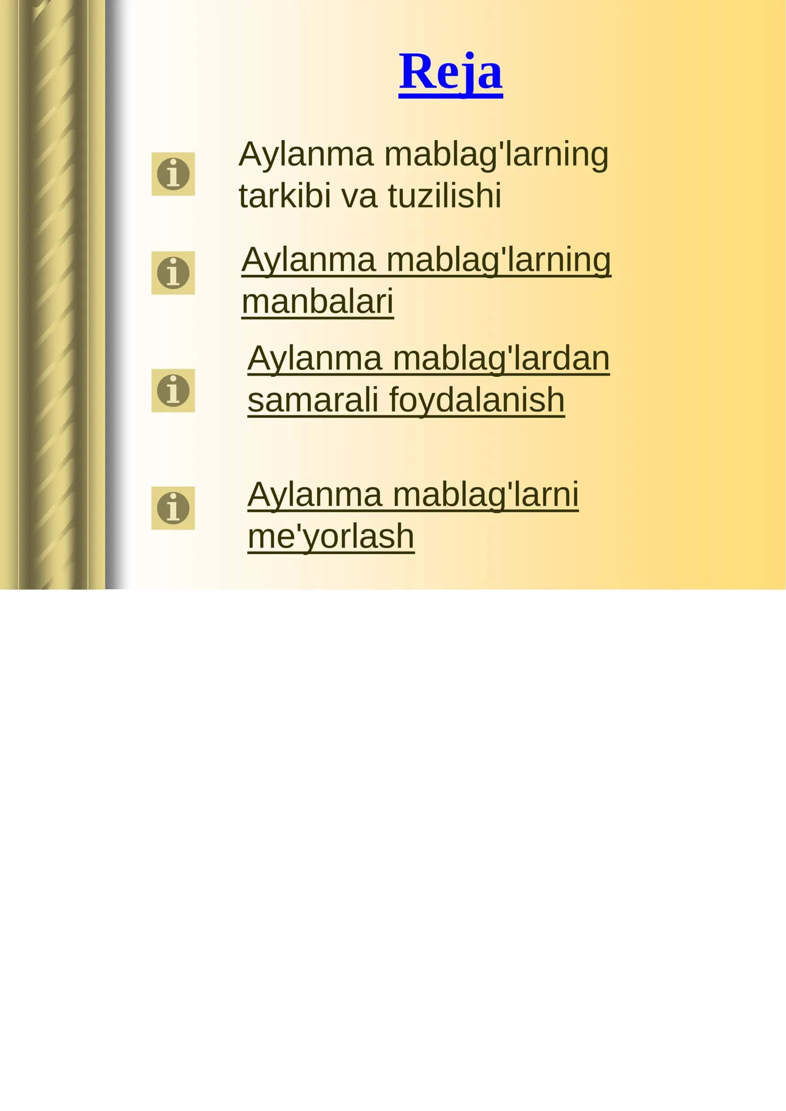 Aylanma mablag'larning tarkibi va tuzilishi 1