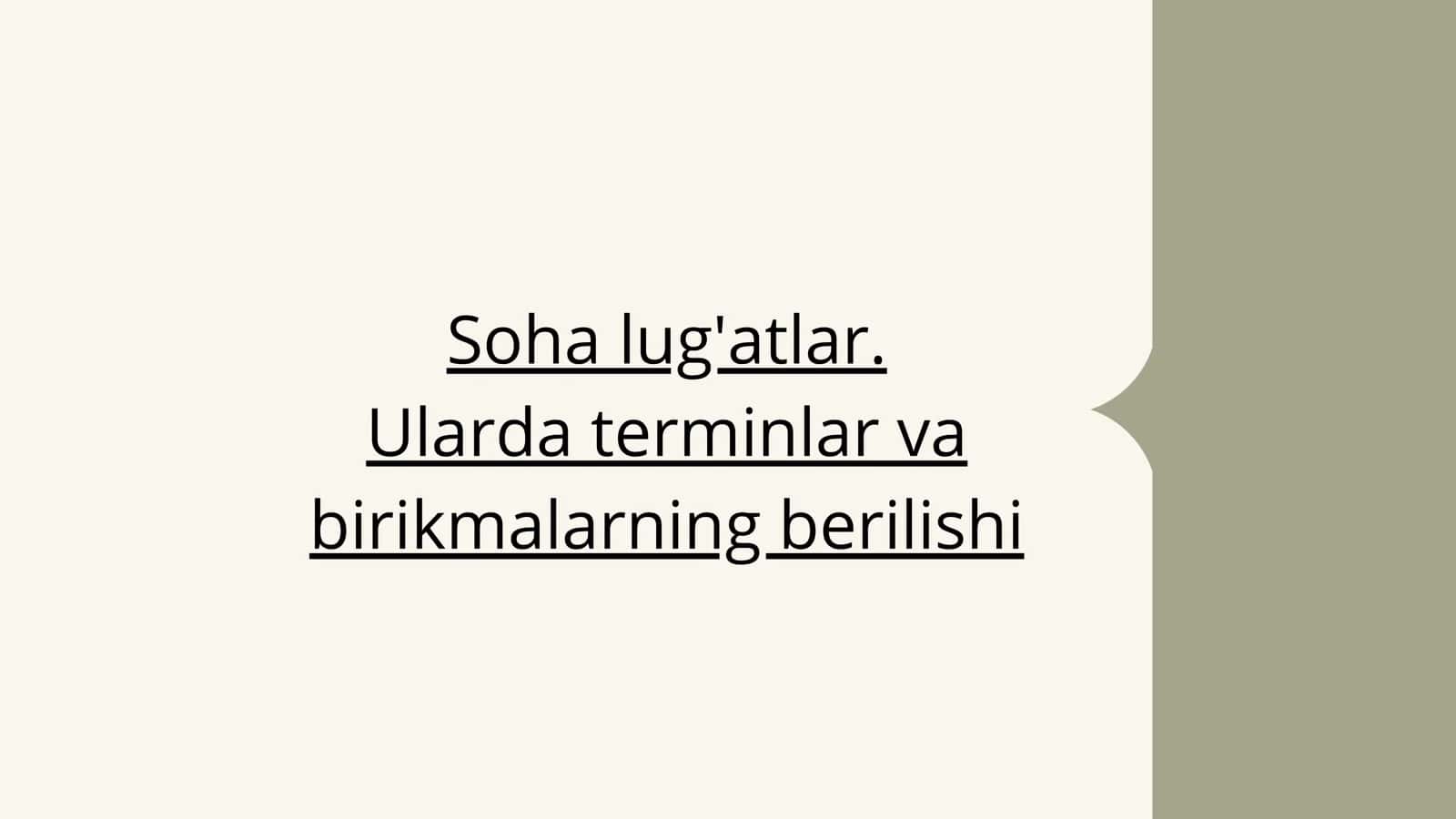 Soha lug'atlar 1