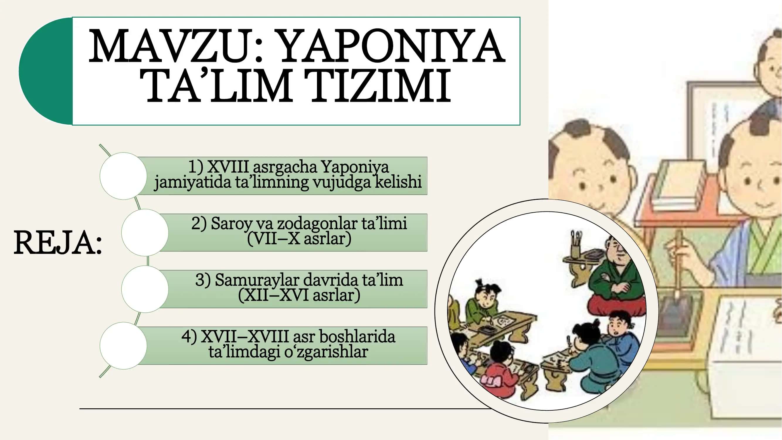 YAPONIYA TA’LIM TIZIMI 1