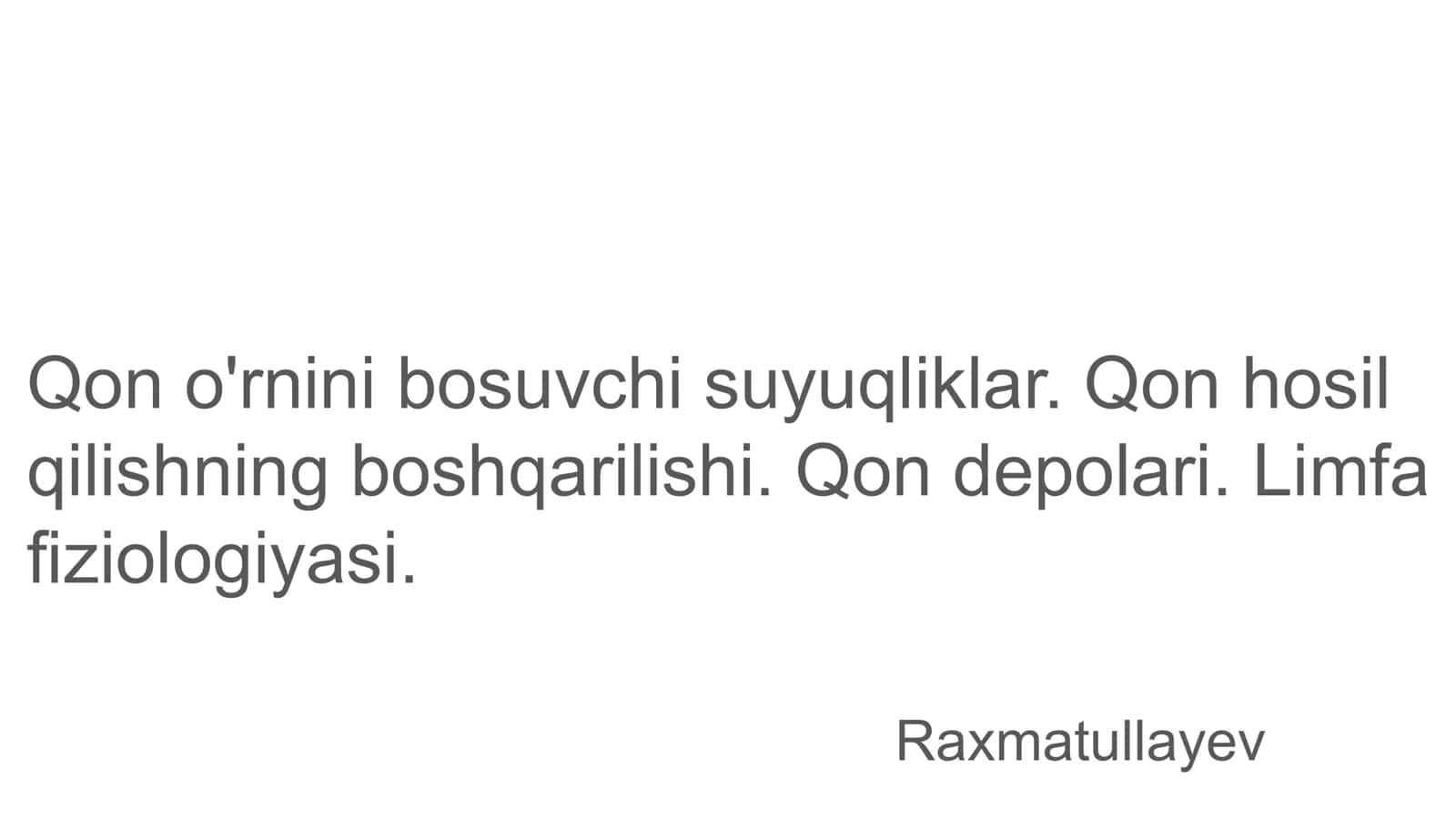 Qon o'rnini bosuvchi suyuqliklar 1