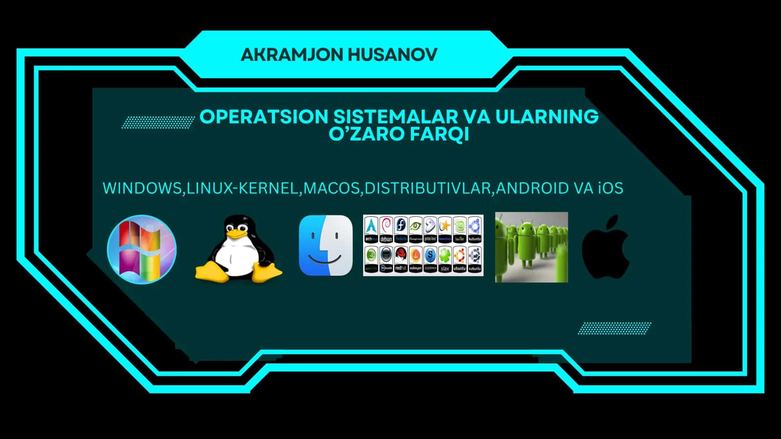 OPERATSION SISTEMALAR VA ULARNING O’ZARO FARQI 1