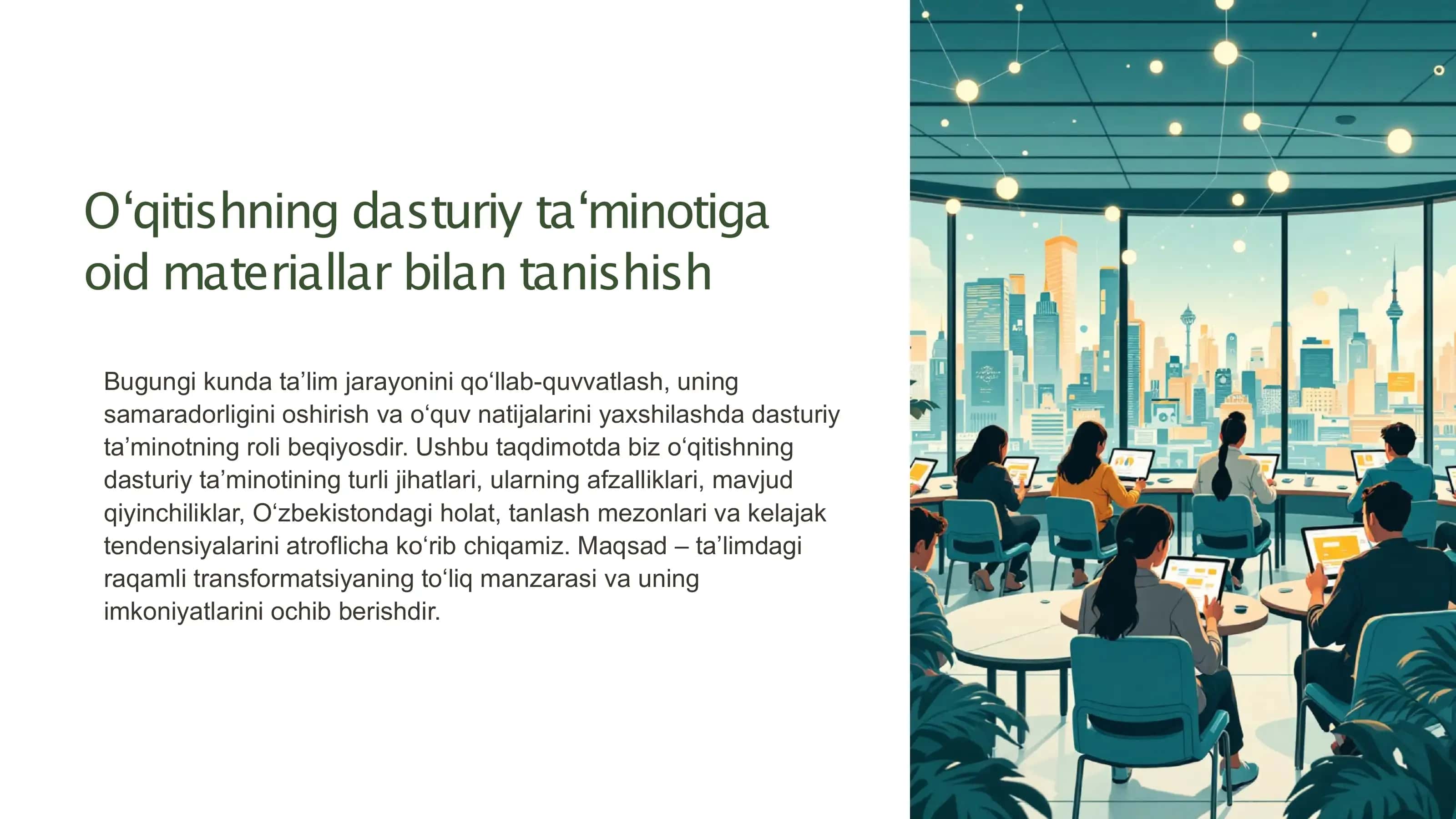 Oqitishning-dasturiy-taminotiga-oid-materiallar-bilan-tanishish taqdimot 1
