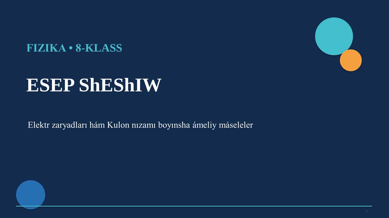 Esep sheshiw 1