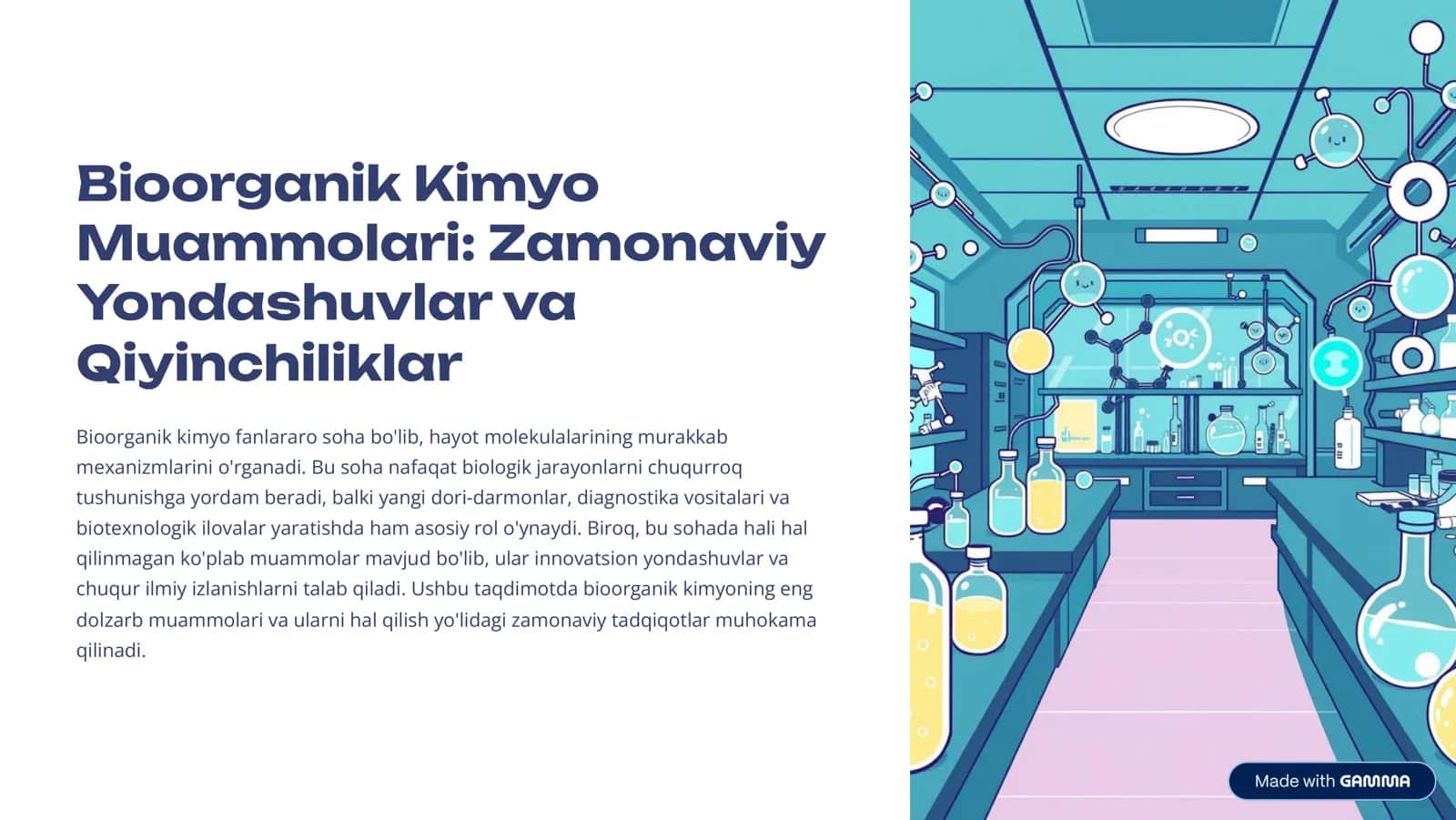 Bioorganik Kimyo 1