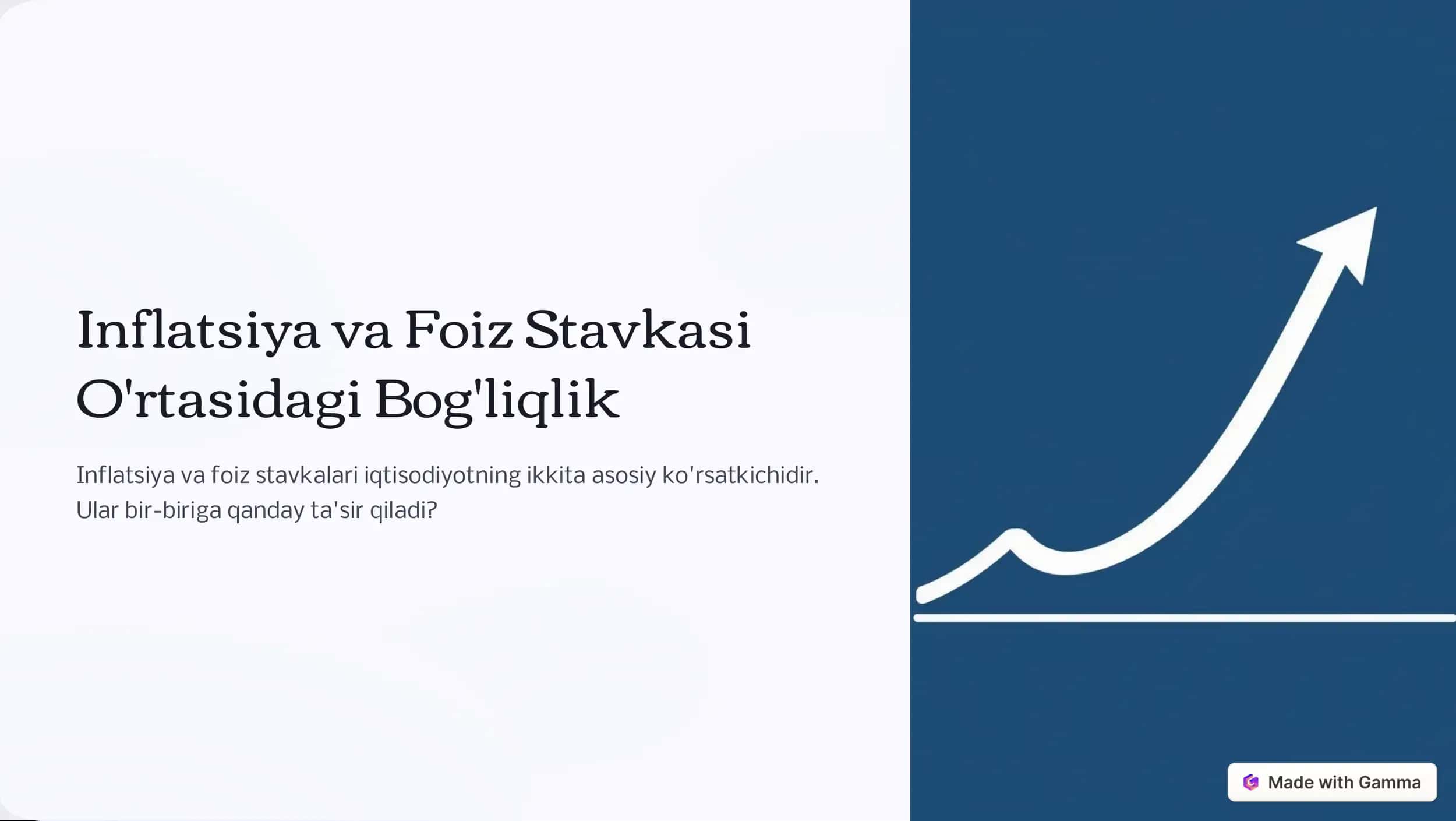 Inflatsiya va Foiz Stavkasi 1