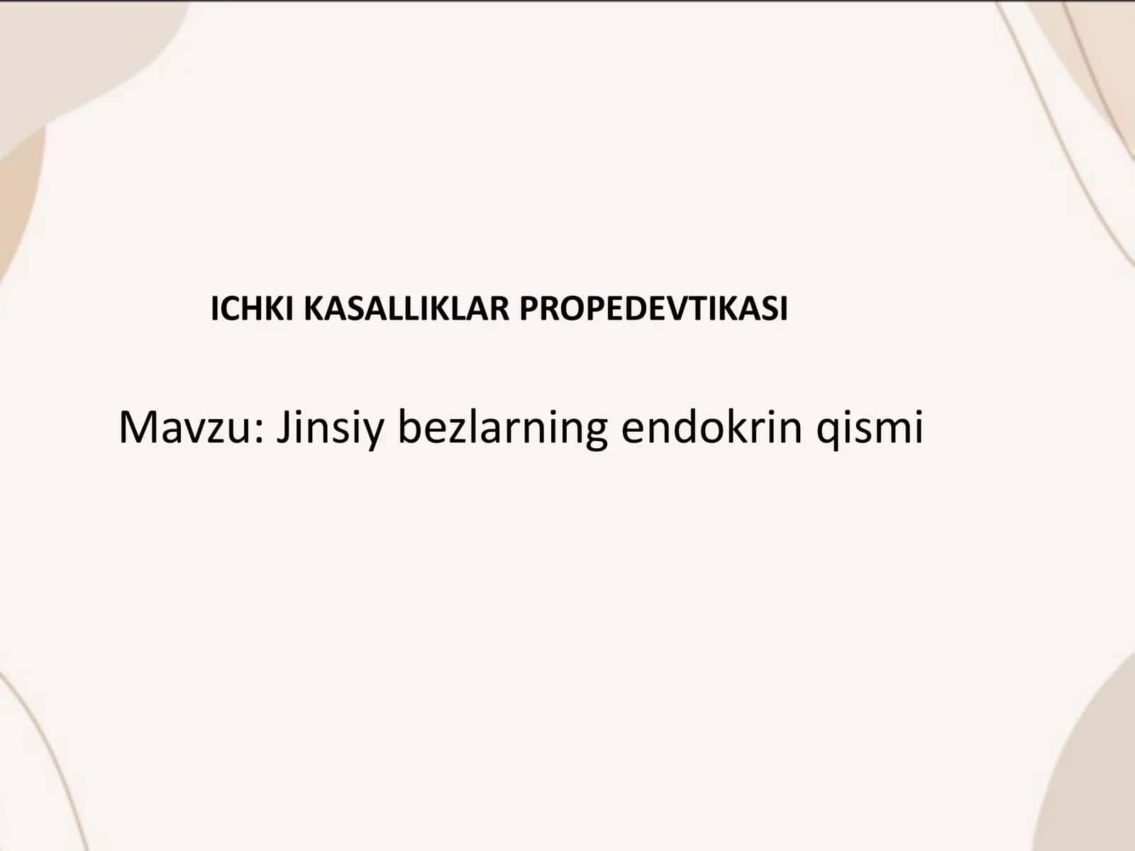 Jinsiy bezlarning endokrin qismi 1