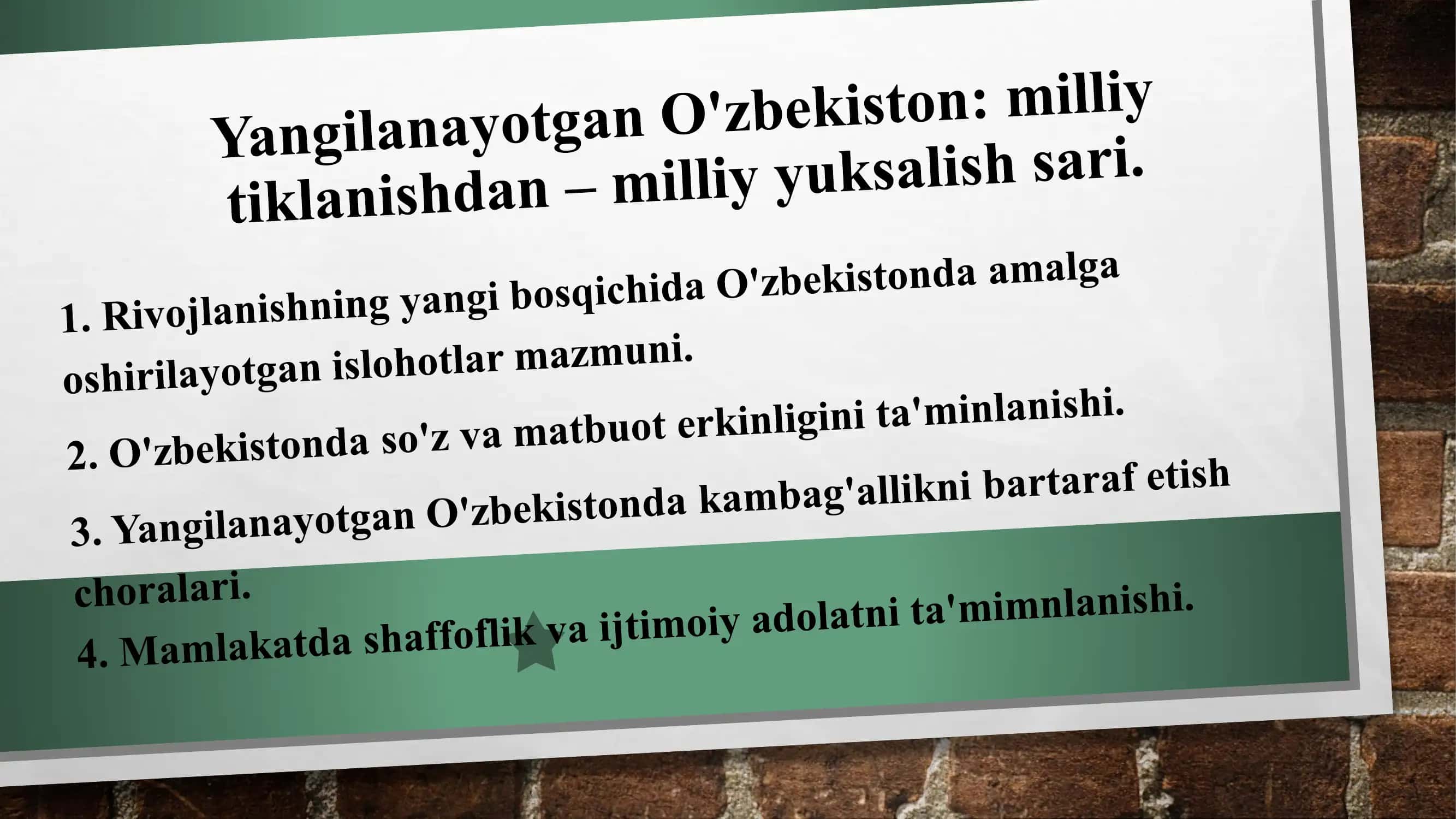 Milliy tiklanishdan – milliy yuksalish sari 1